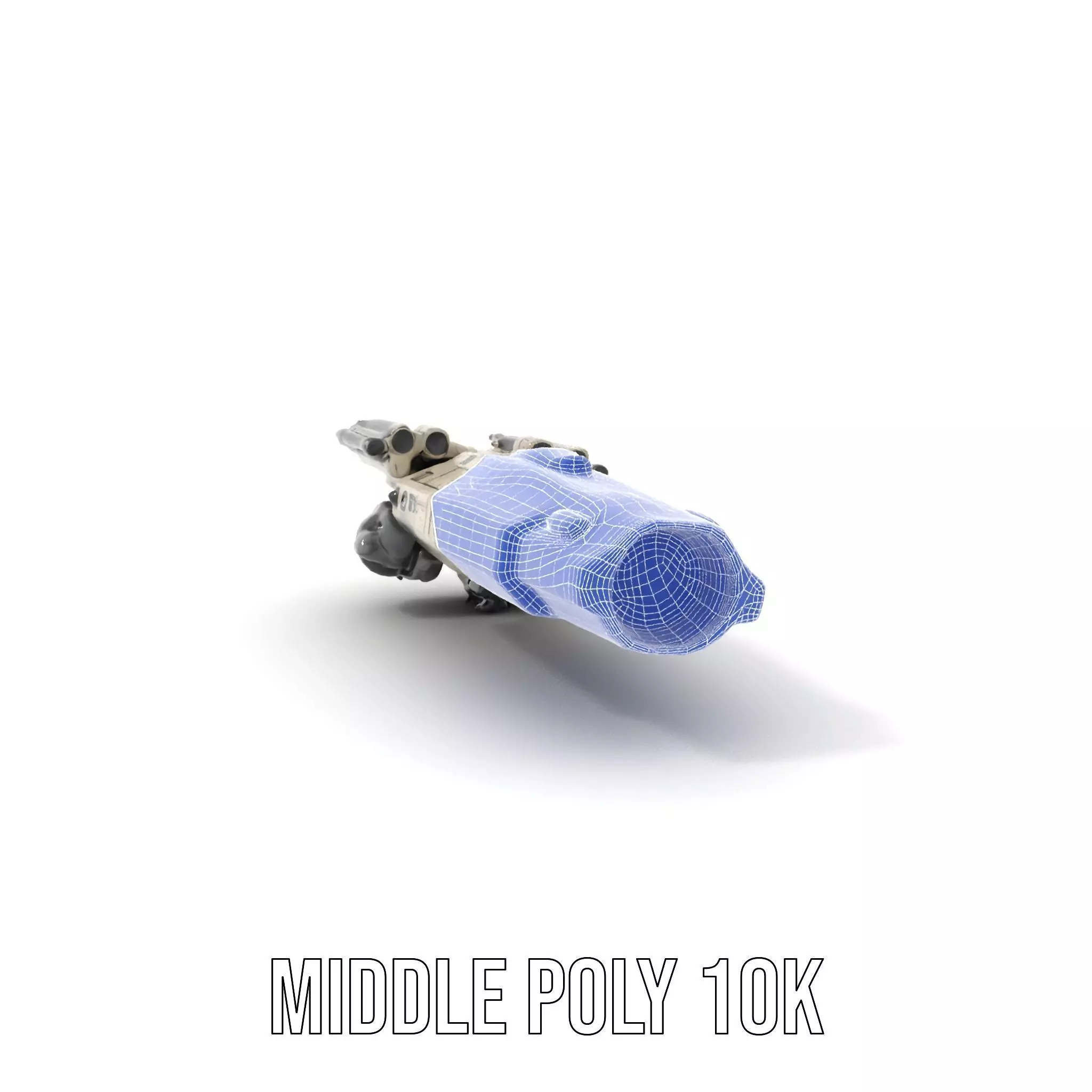 Futuristic White Cruiser model pack Low-poly 3D model_21