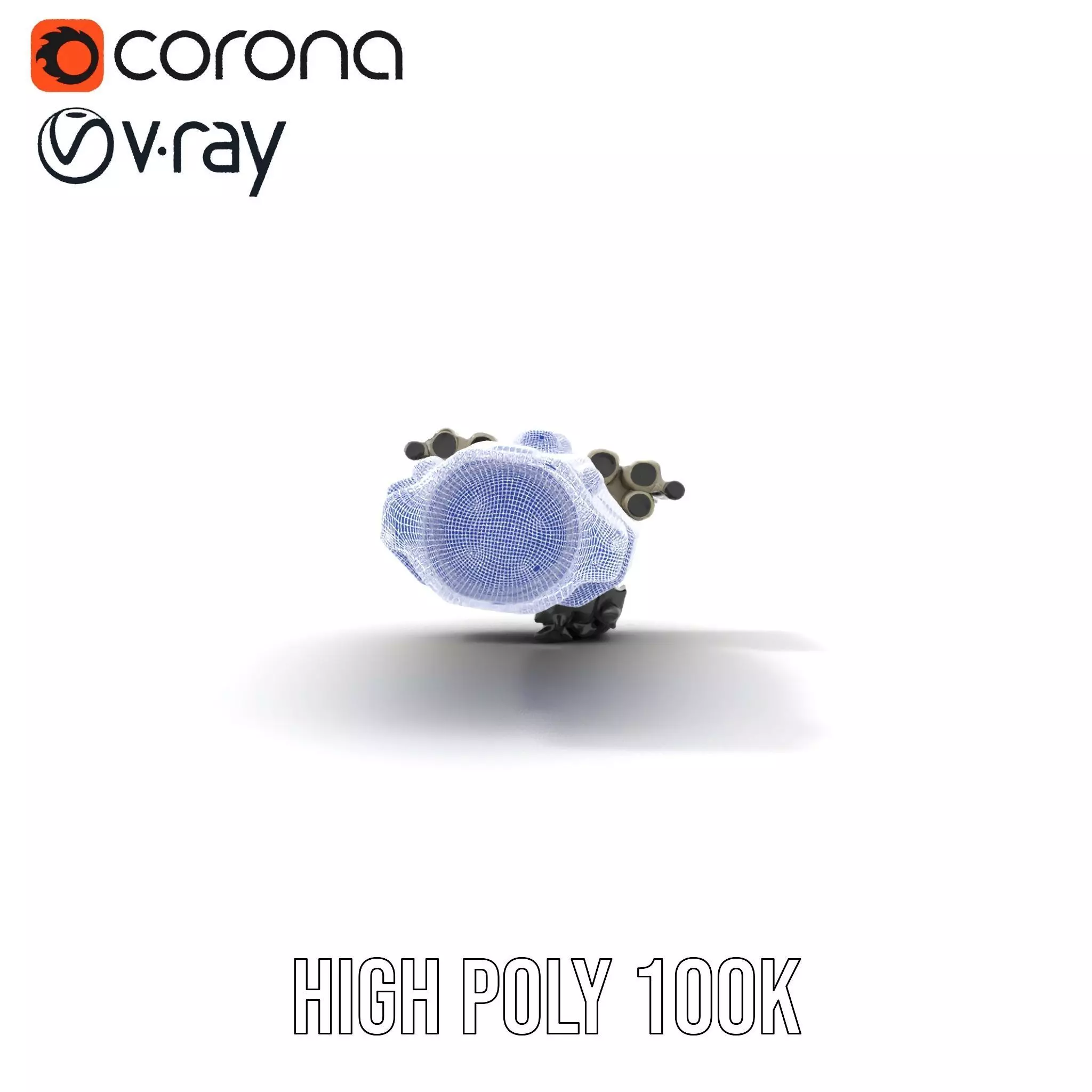 Futuristic White Cruiser model pack Low-poly 3D model_33