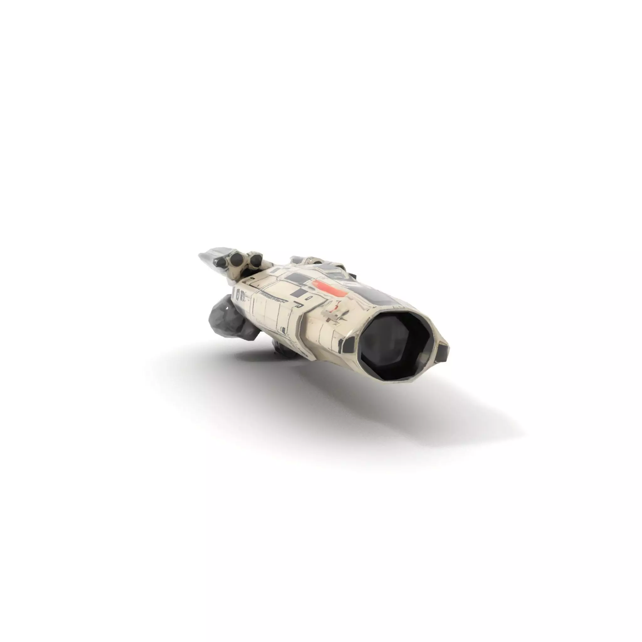 Futuristic White Cruiser model pack Low-poly 3D model_25