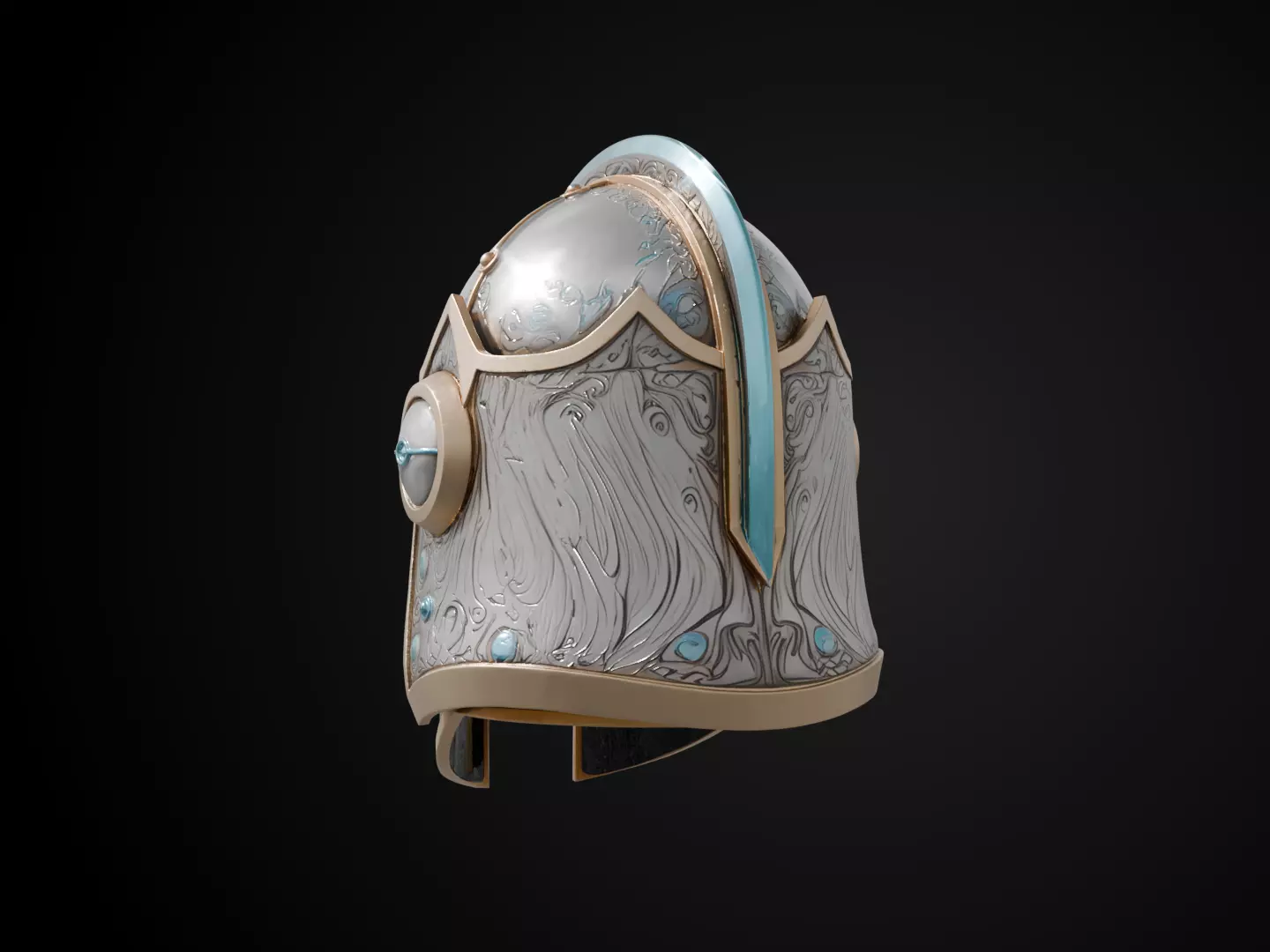 Stylized Numeror Helmet - Sea King 3D print model_7
