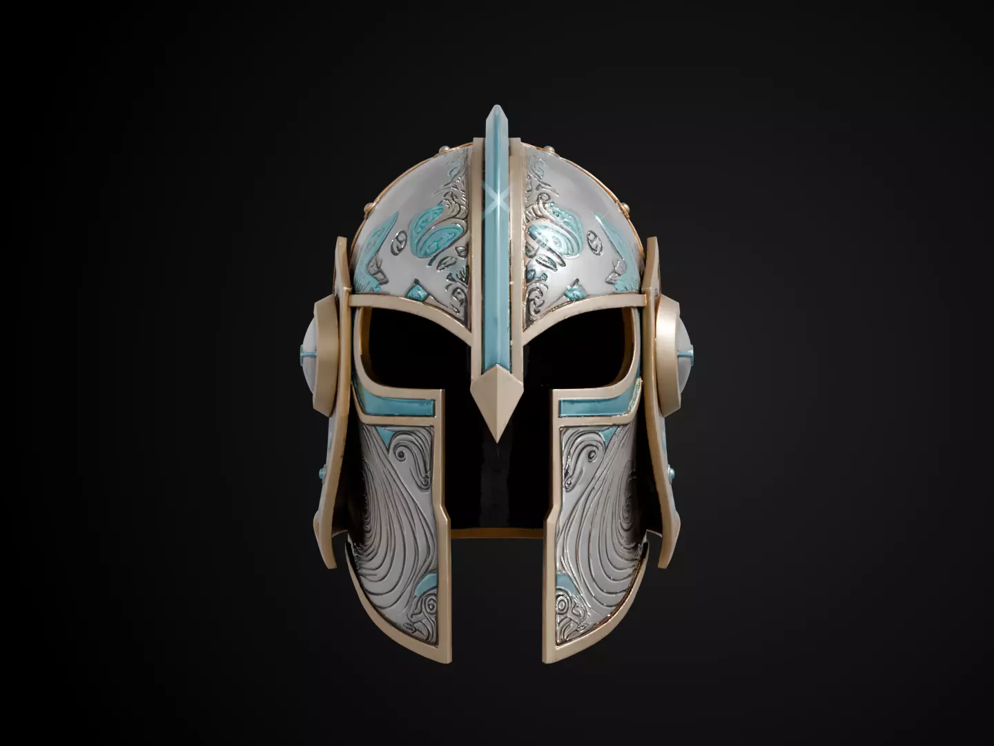 Stylized Numeror Helmet - Sea King 3D print model_12