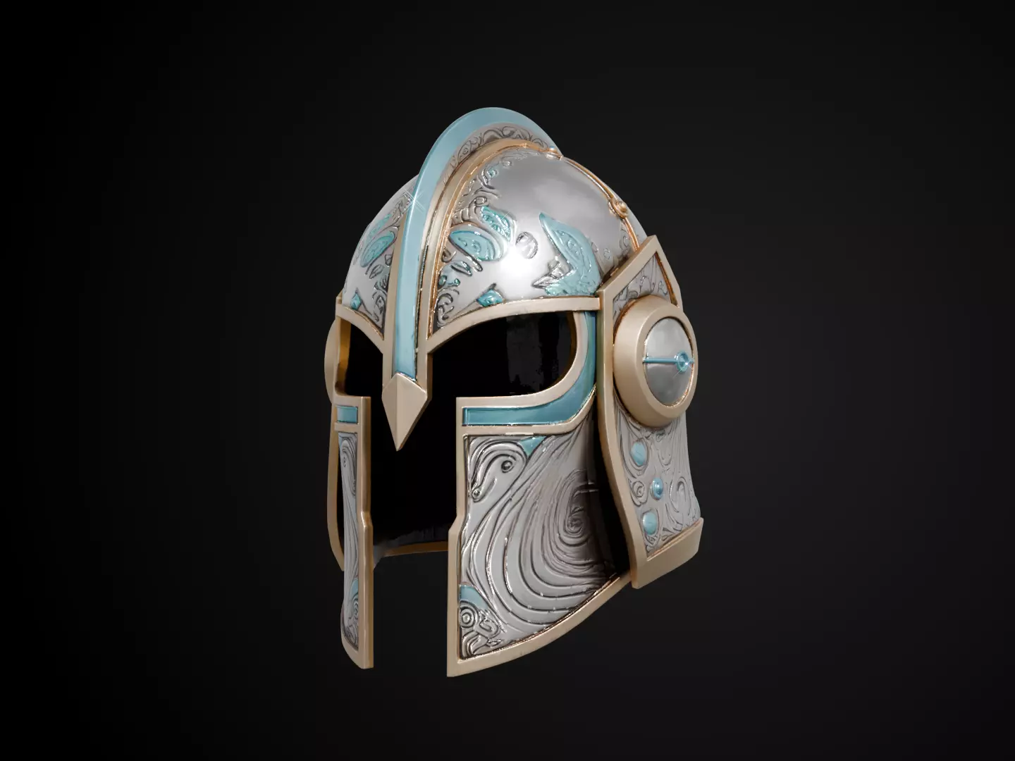 Stylized Numeror Helmet - Sea King 3D print model_11