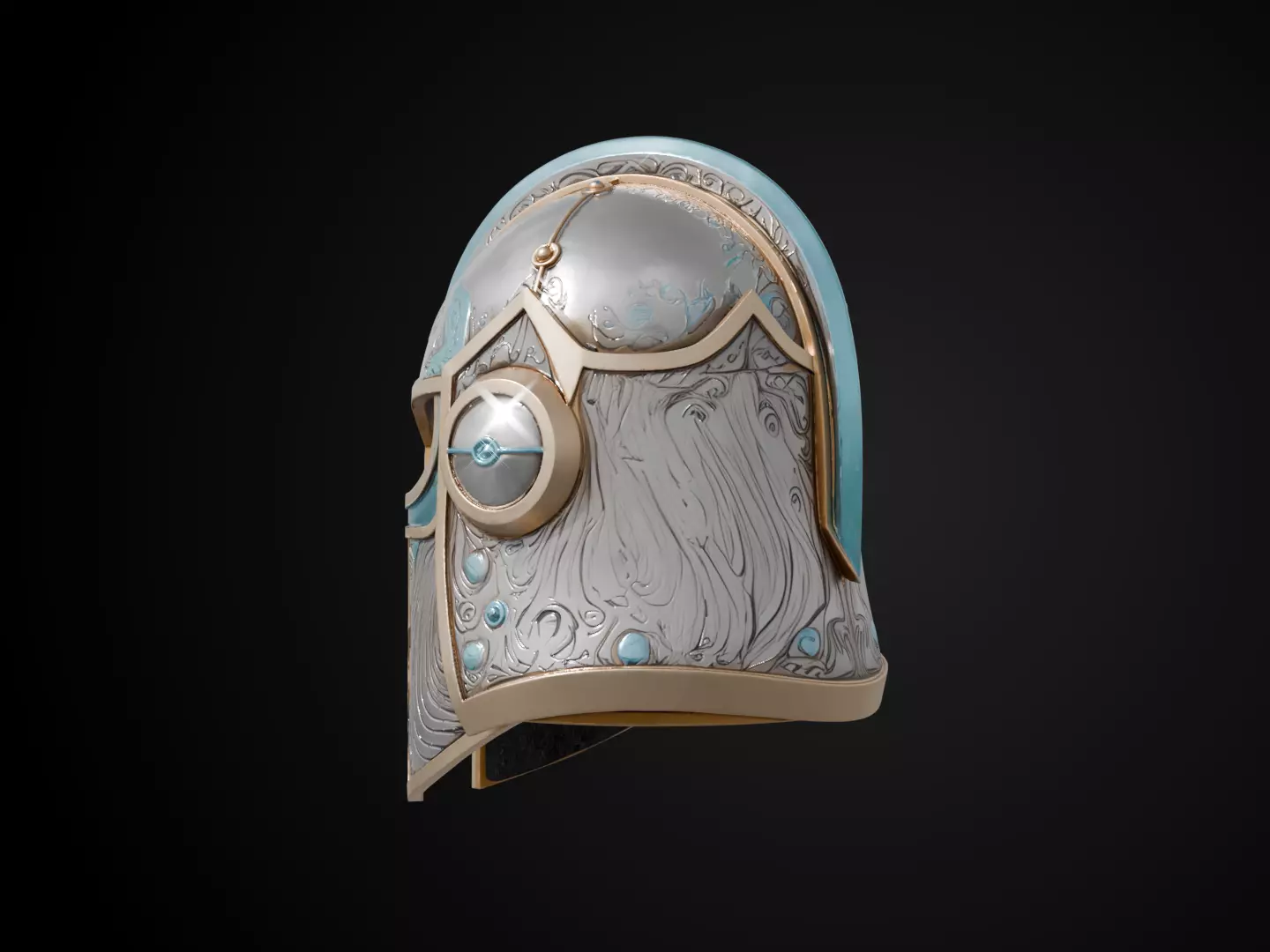 Stylized Numeror Helmet - Sea King 3D print model_8