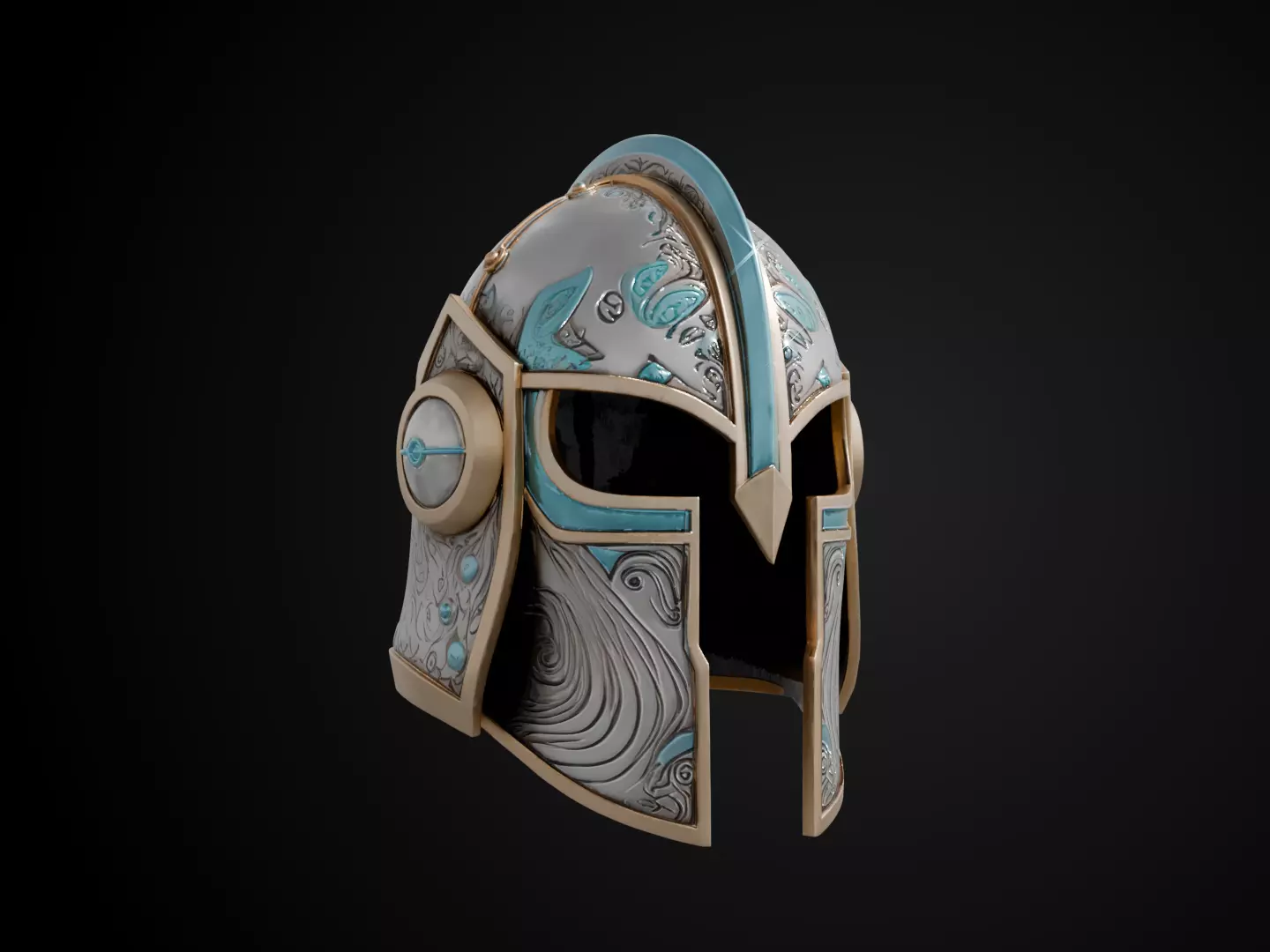 Stylized Numeror Helmet - Sea King 3D print model_1