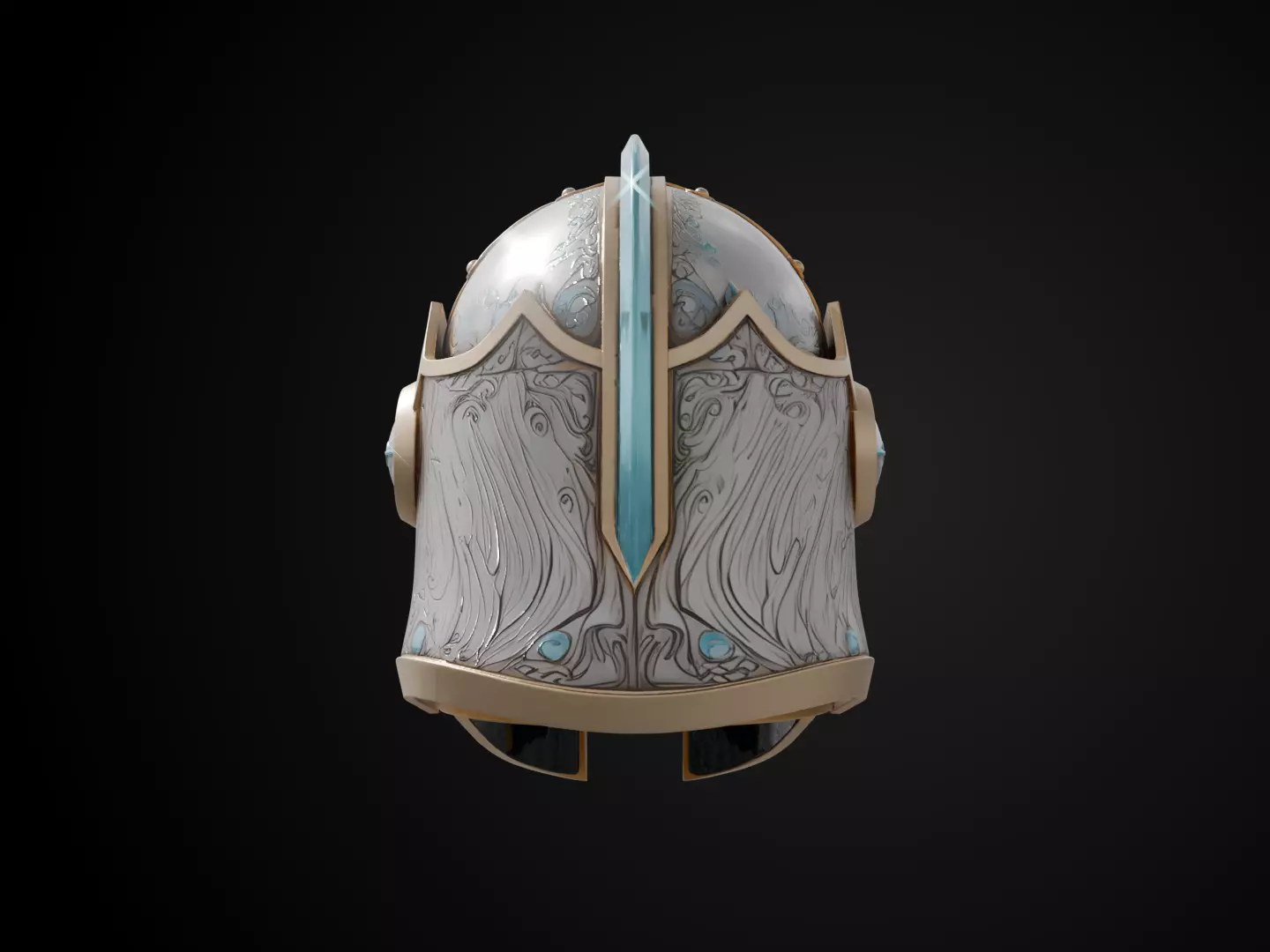 Stylized Numeror Helmet - Sea King 3D print model_6