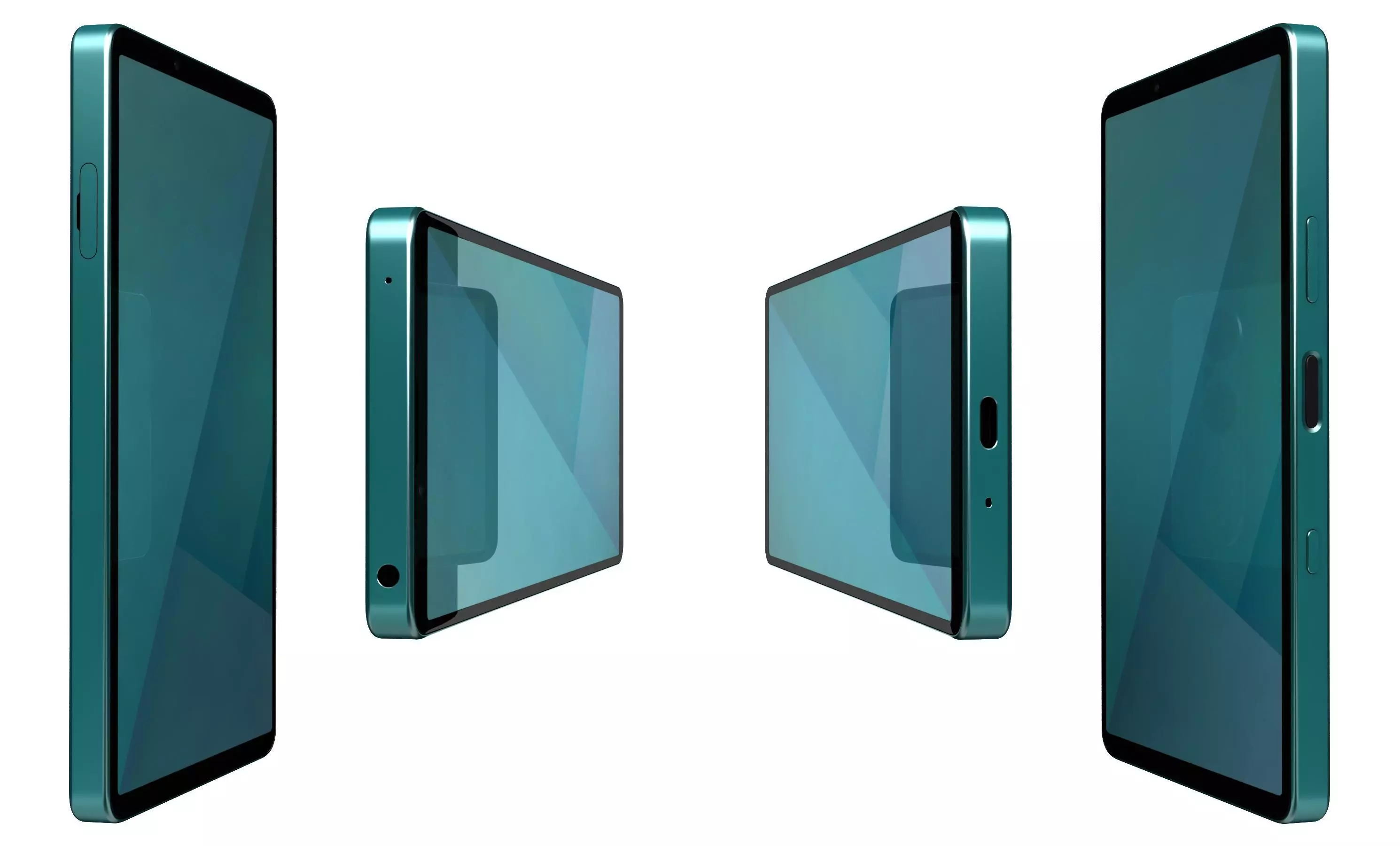Sony Xperia 10 VII Turquoise 3D model_1