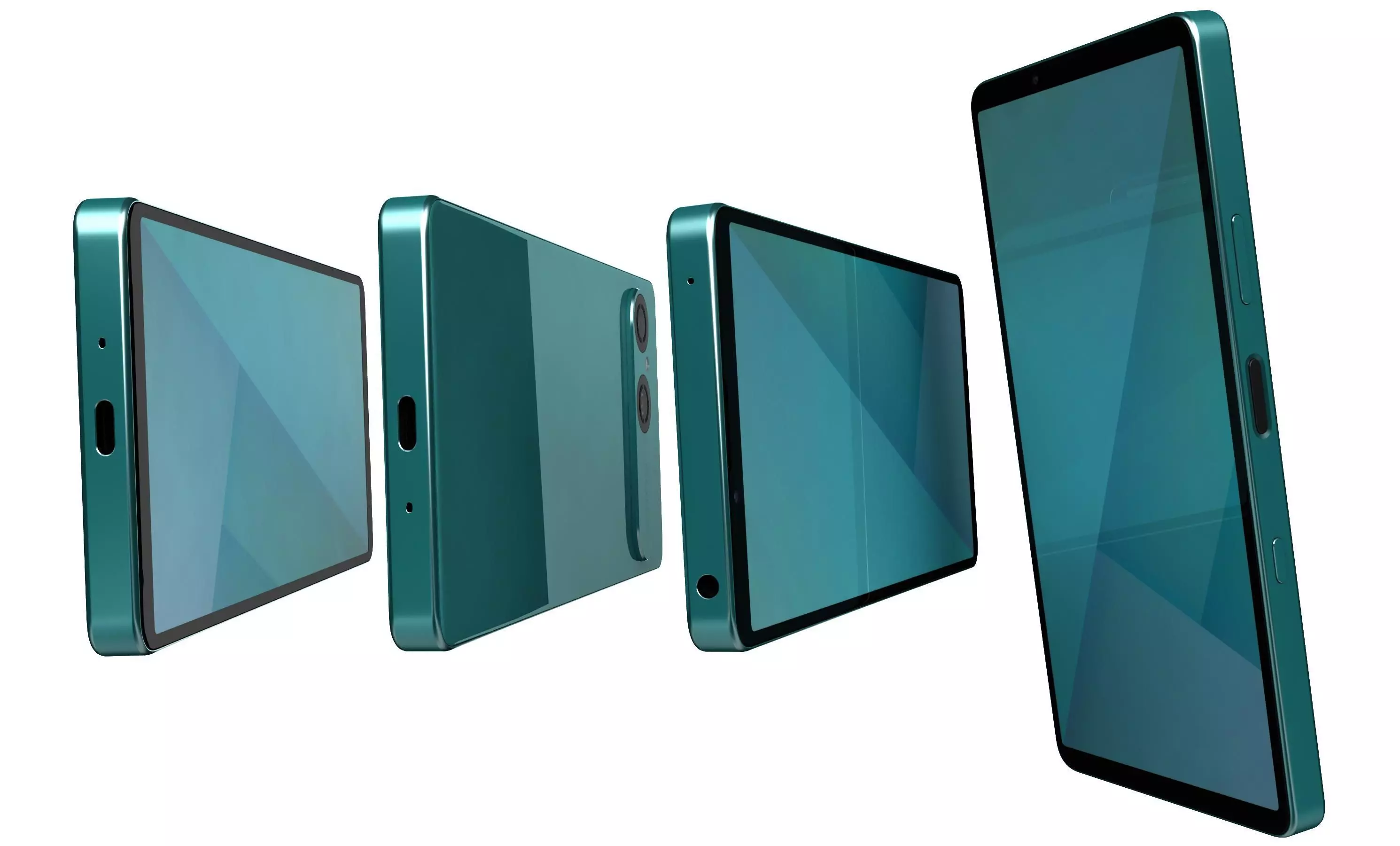 Sony Xperia 10 VII Turquoise 3D model_13