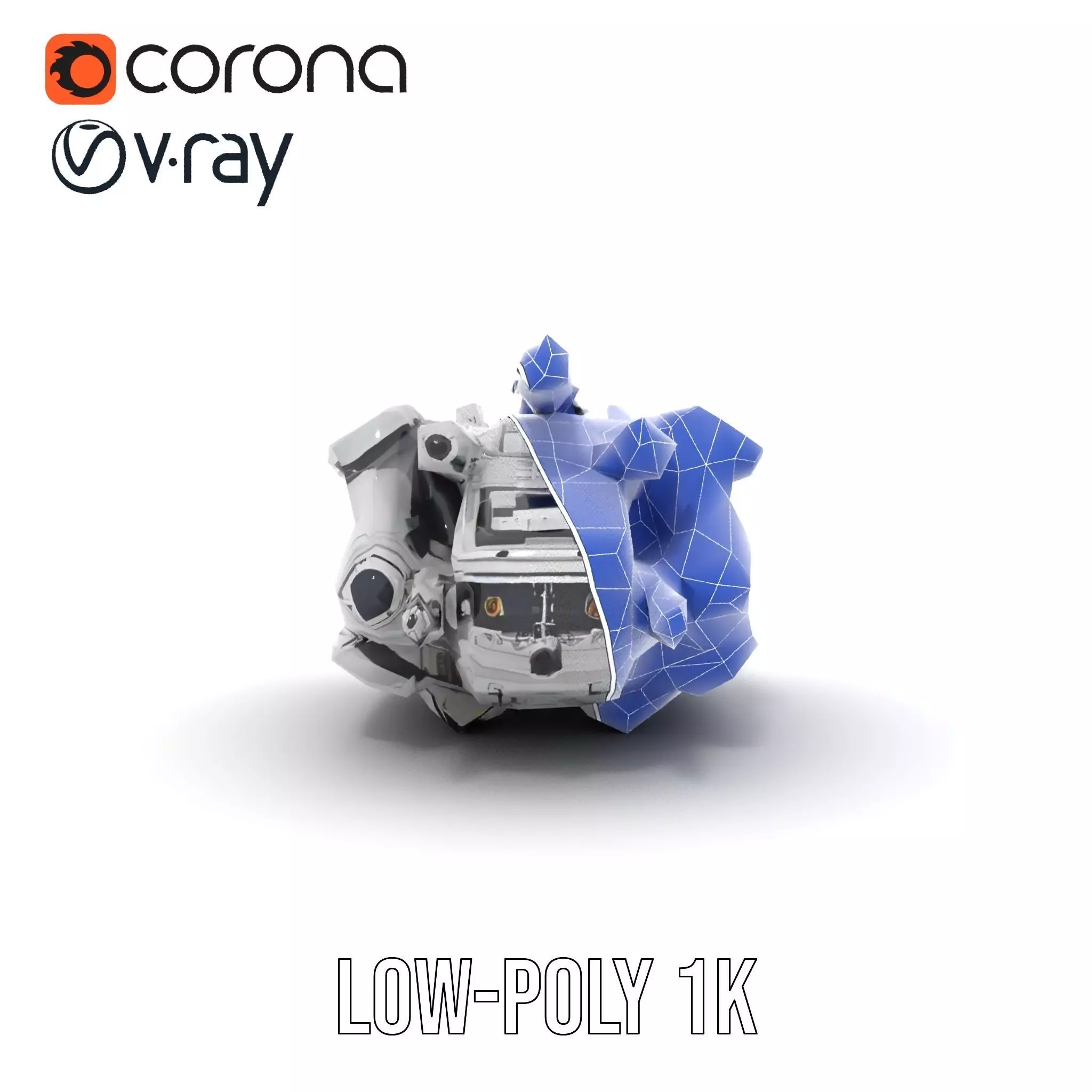 Sleek White Spaceship model pack Low-poly 3D model_31