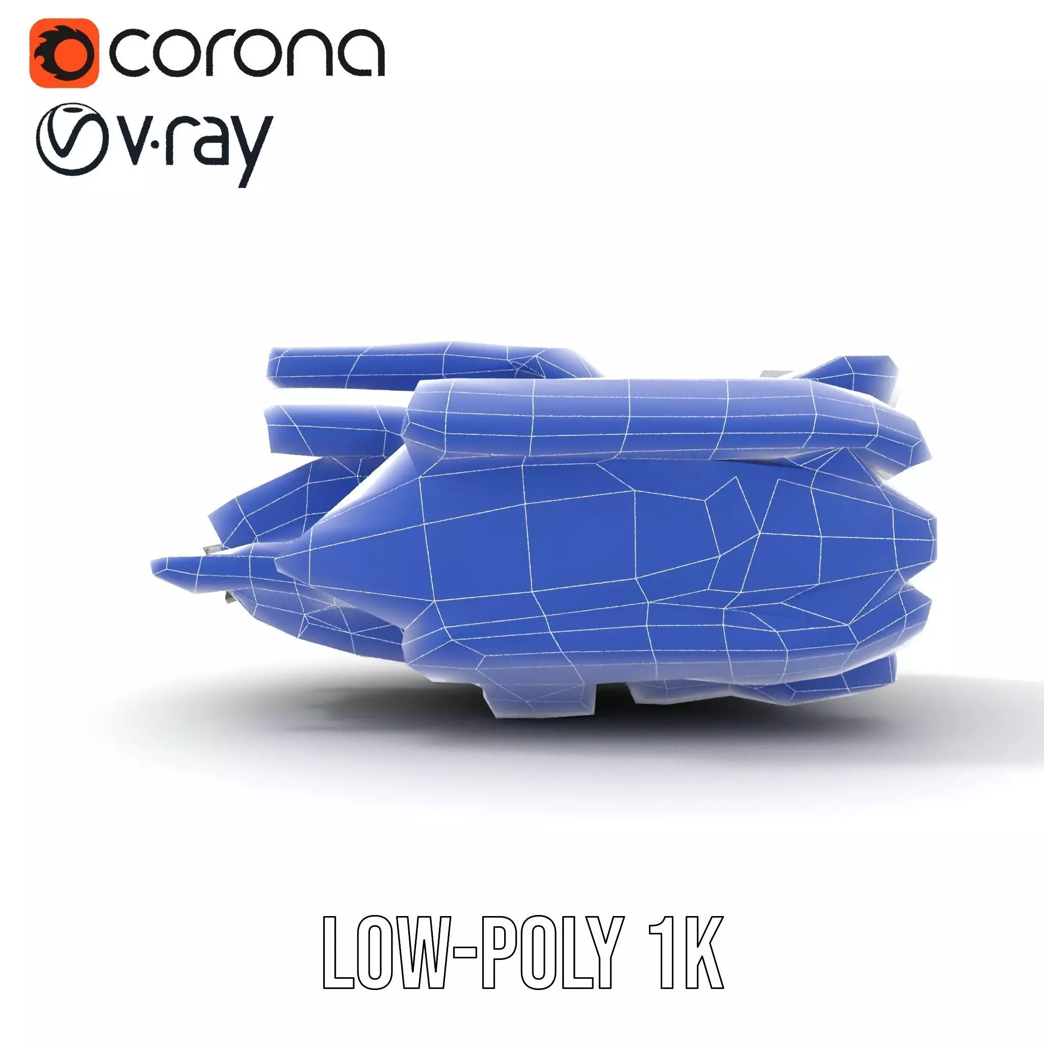 Sleek White Spaceship model pack Low-poly 3D model_22