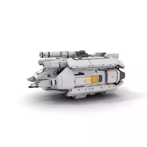 Sleek White Spaceship model pack