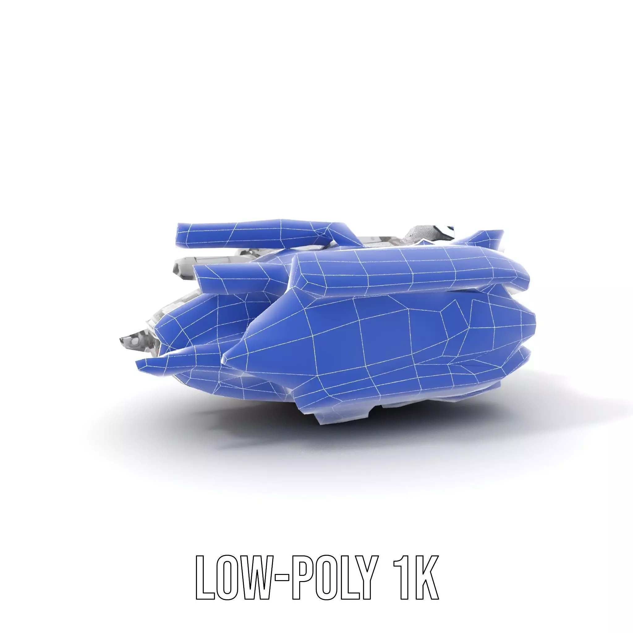 Sleek White Spaceship model pack Low-poly 3D model_12