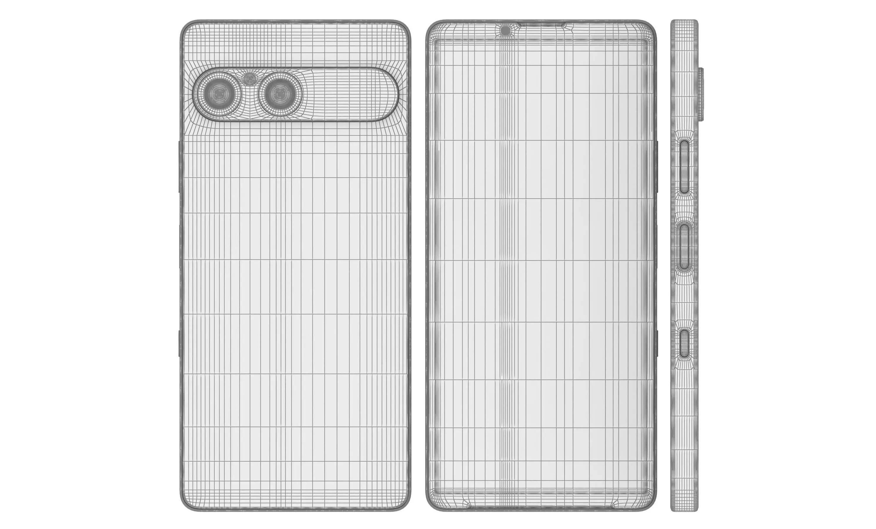 Sony Xperia 10 VII White 3D model_12