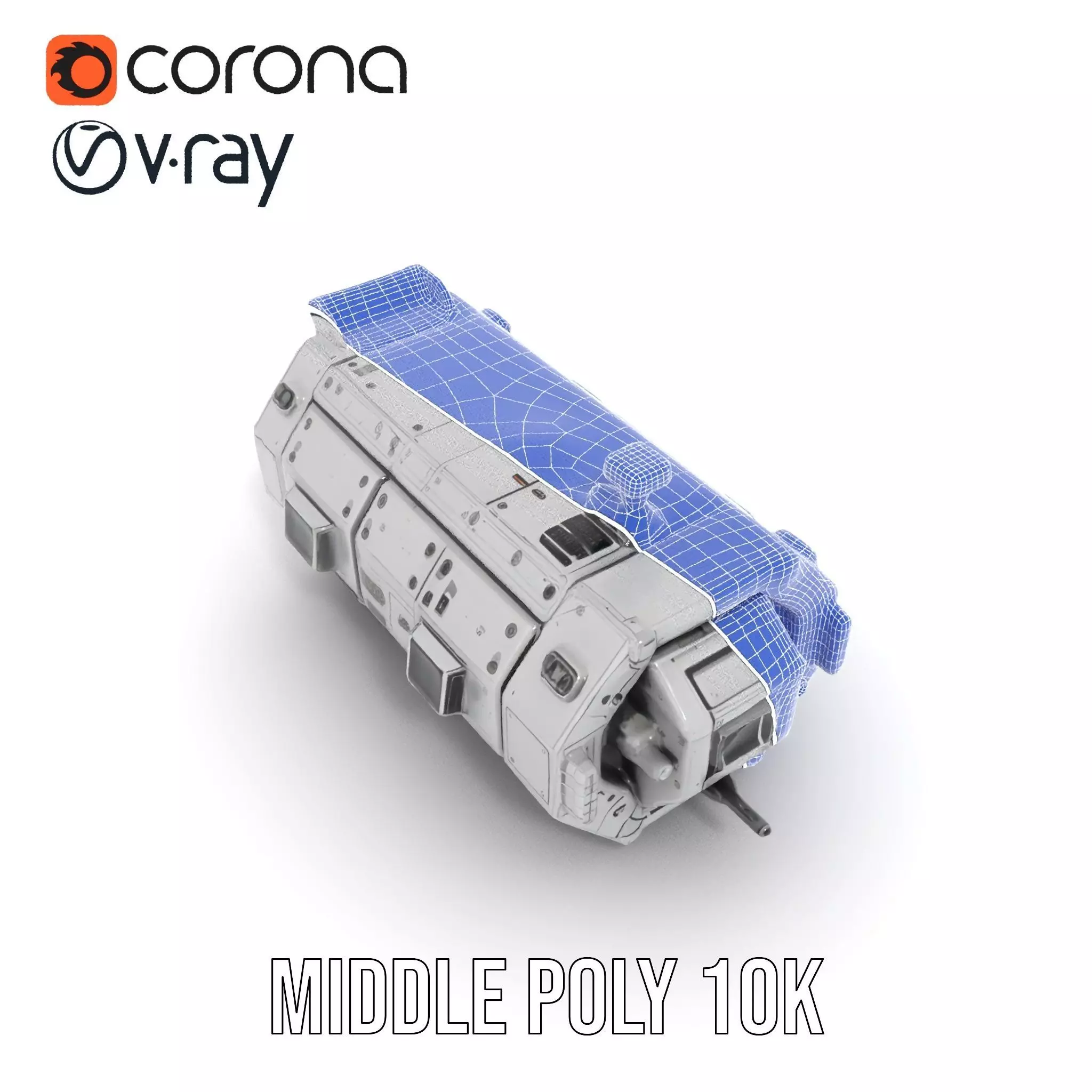 Futuristic Cargo Ship model pack Low-poly 3D model_19