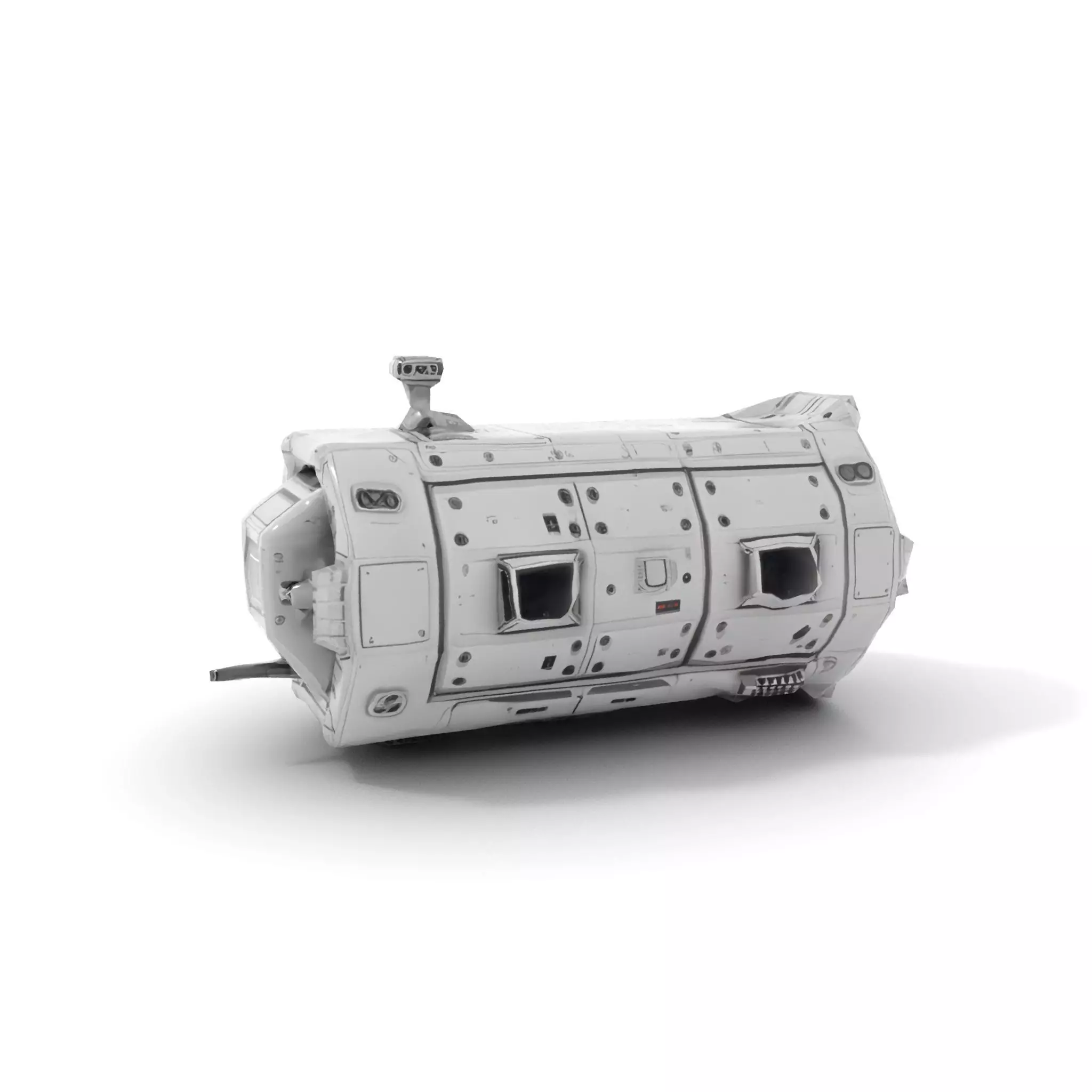 Futuristic Cargo Ship model pack Low-poly 3D model_17