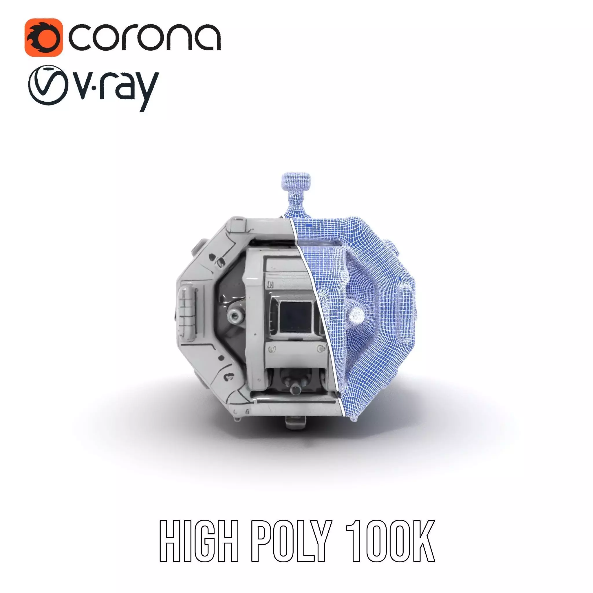 Futuristic Cargo Ship model pack Low-poly 3D model_33