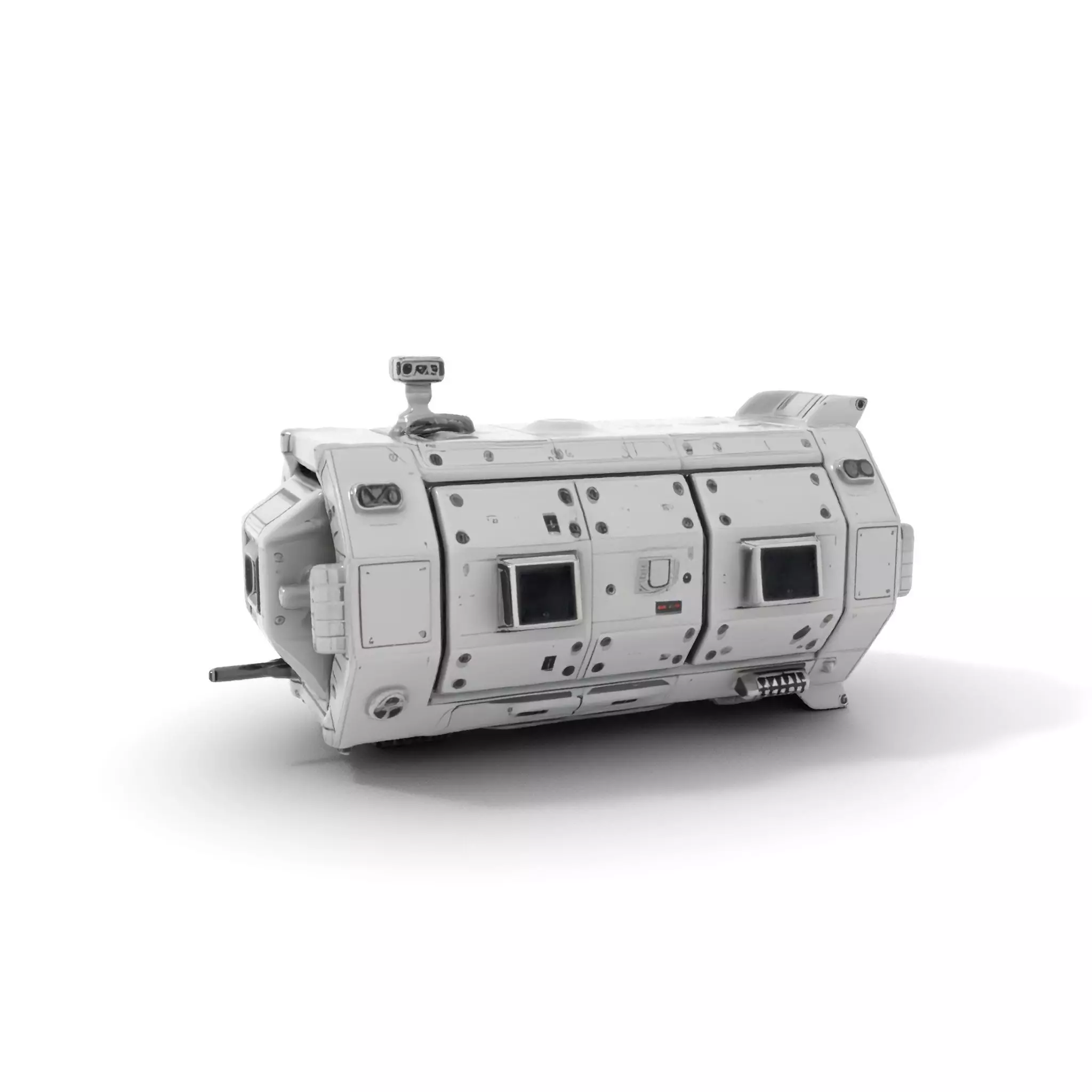 Futuristic Cargo Ship model pack Low-poly 3D model_0