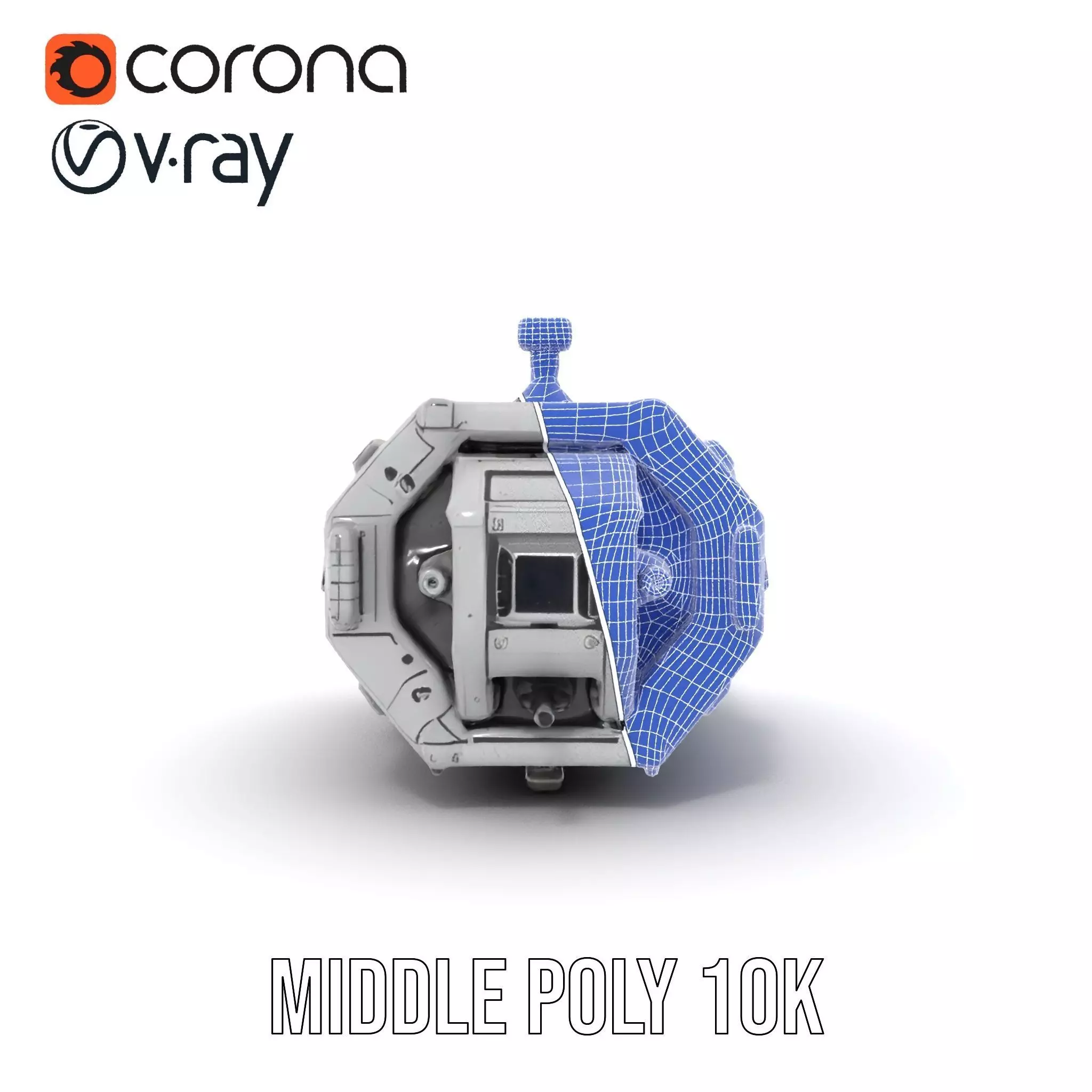 Futuristic Cargo Ship model pack Low-poly 3D model_30