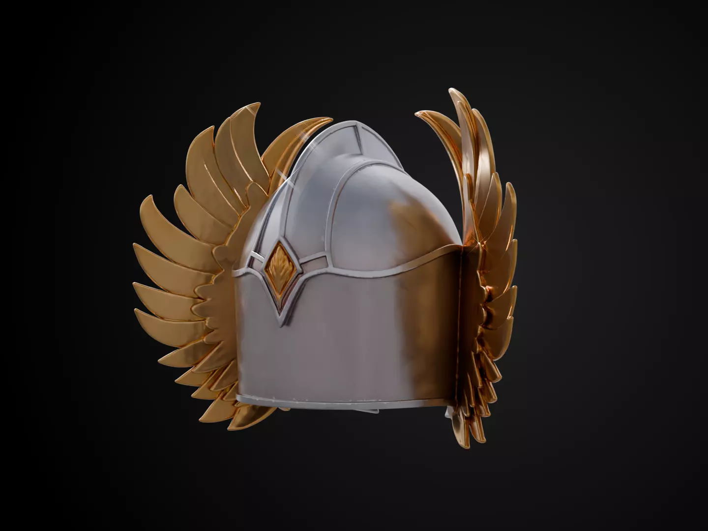 Stylized Numeror Helmet - Eternal Flame 3D print model_5