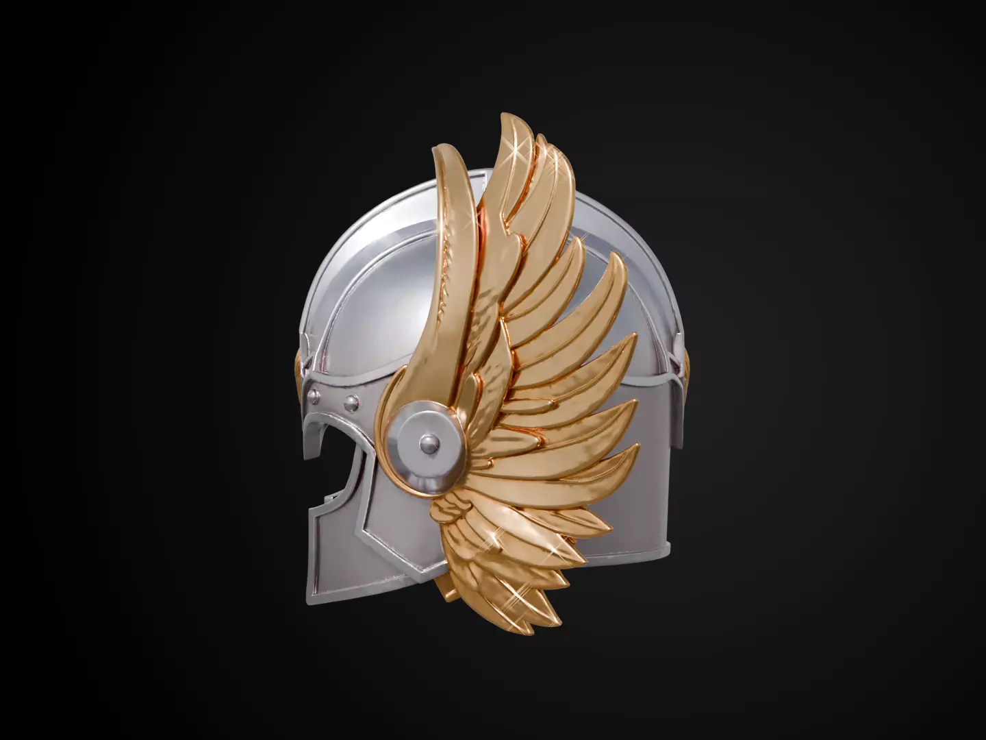 Stylized Numeror Helmet - Eternal Flame 3D print model_9
