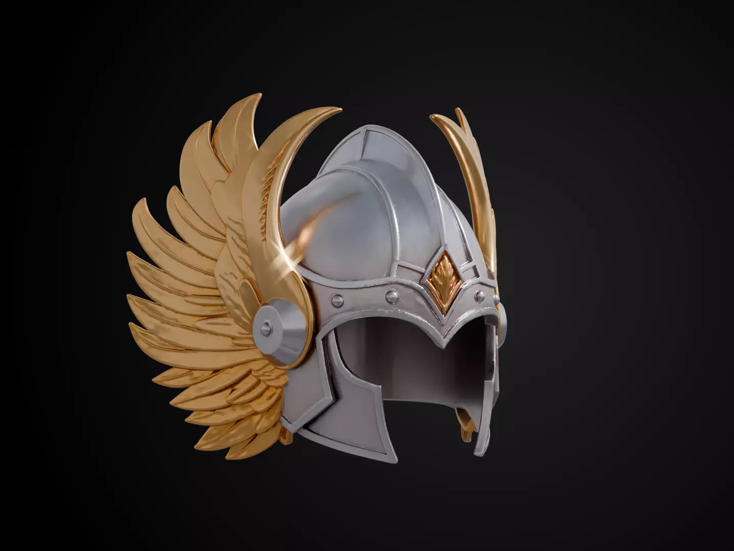 Stylized Numeror Helmet - Eternal Flame 3D print model_1
