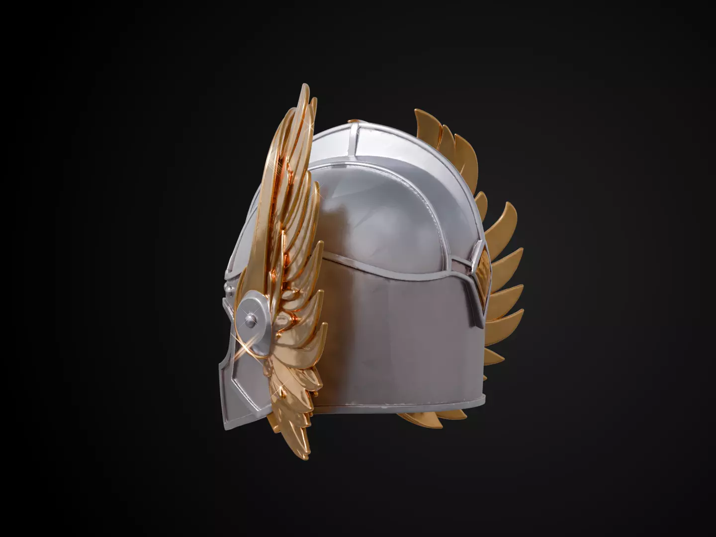 Stylized Numeror Helmet - Eternal Flame 3D print model_8