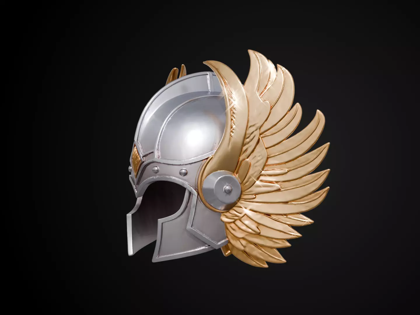 Stylized Numeror Helmet - Eternal Flame 3D print model_10