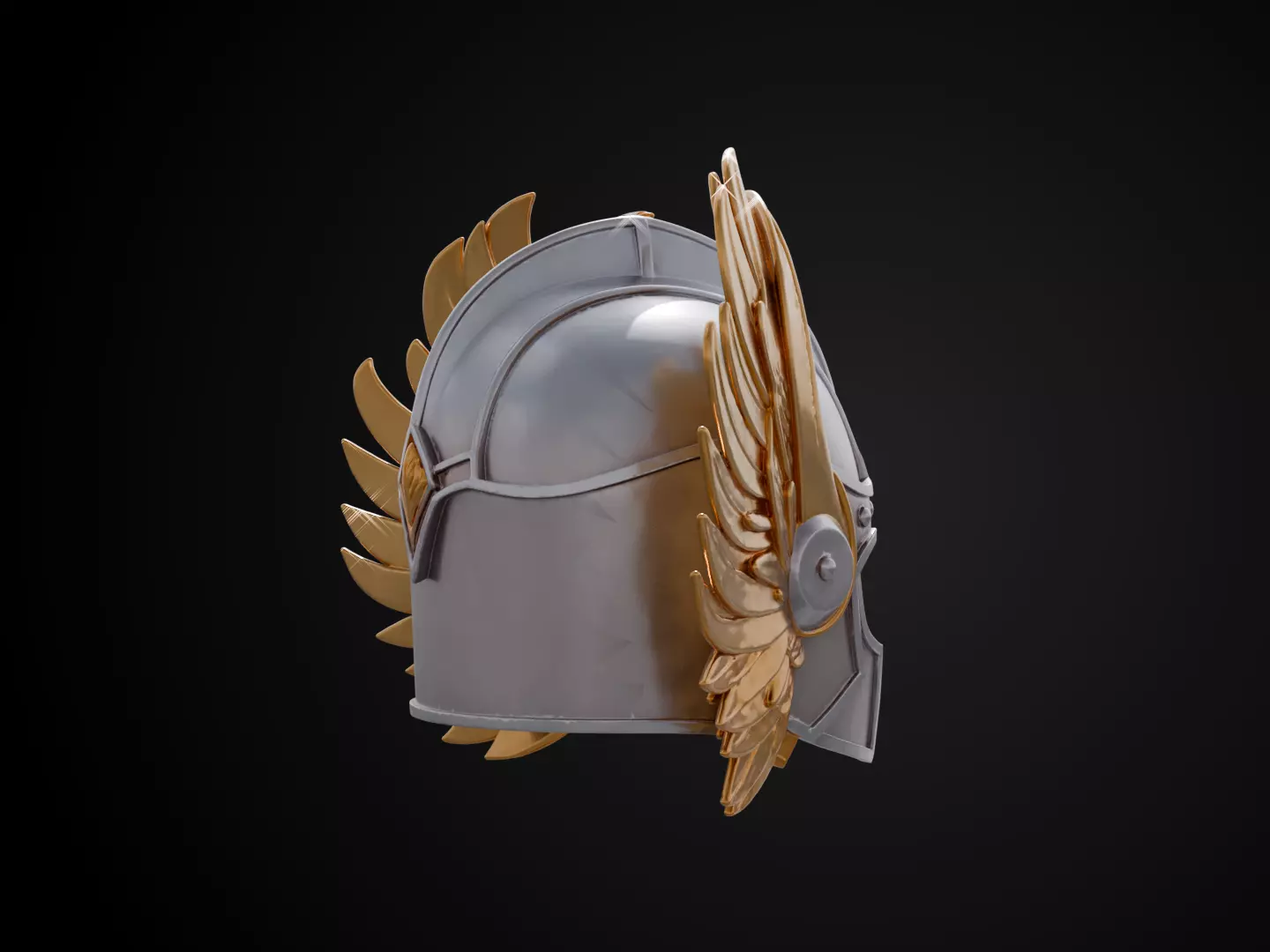 Stylized Numeror Helmet - Eternal Flame 3D print model_4