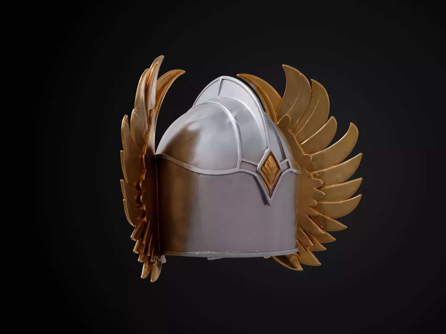 Stylized Numeror Helmet - Eternal Flame 3D print model_7