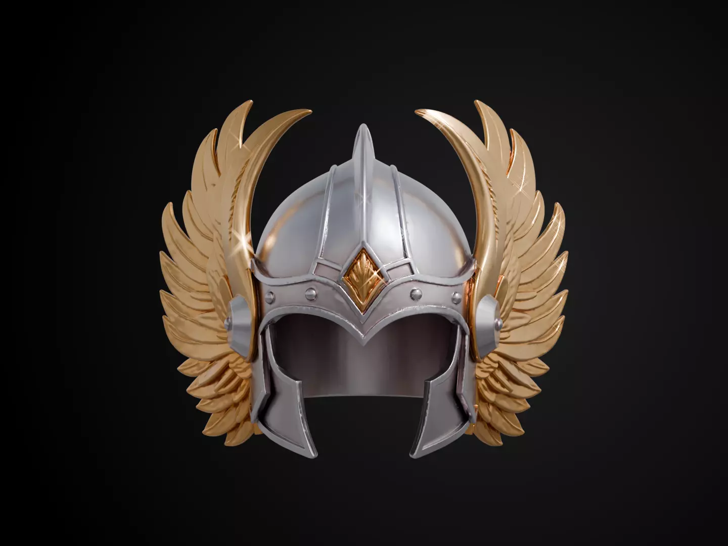 Stylized Numeror Helmet - Eternal Flame 3D print model_12