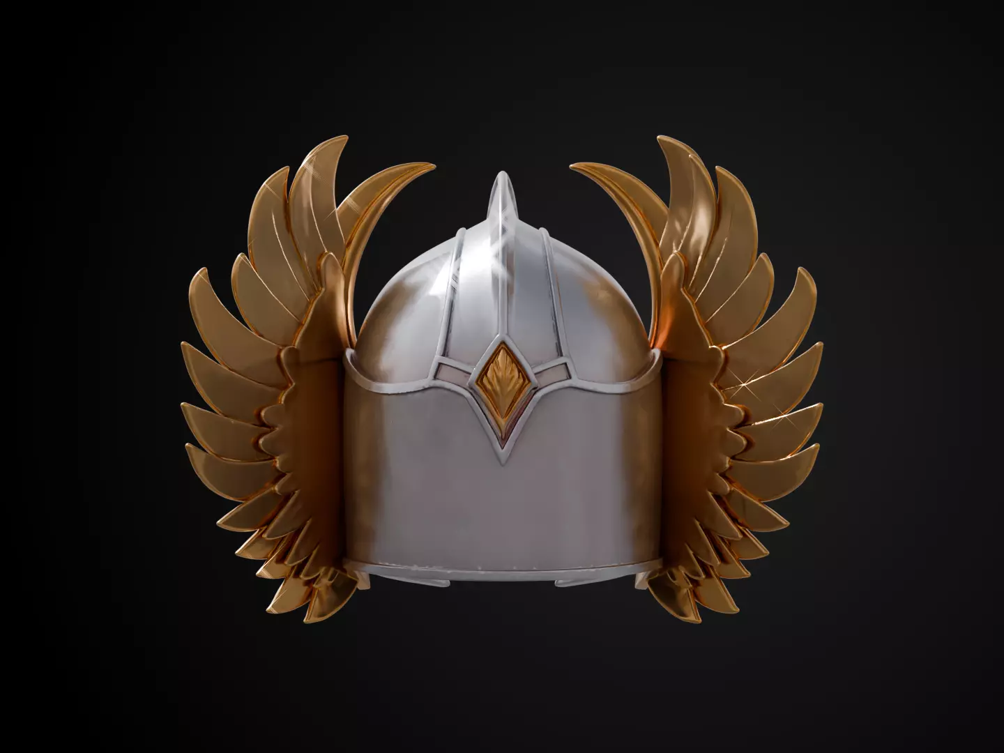 Stylized Numeror Helmet - Eternal Flame 3D print model_6