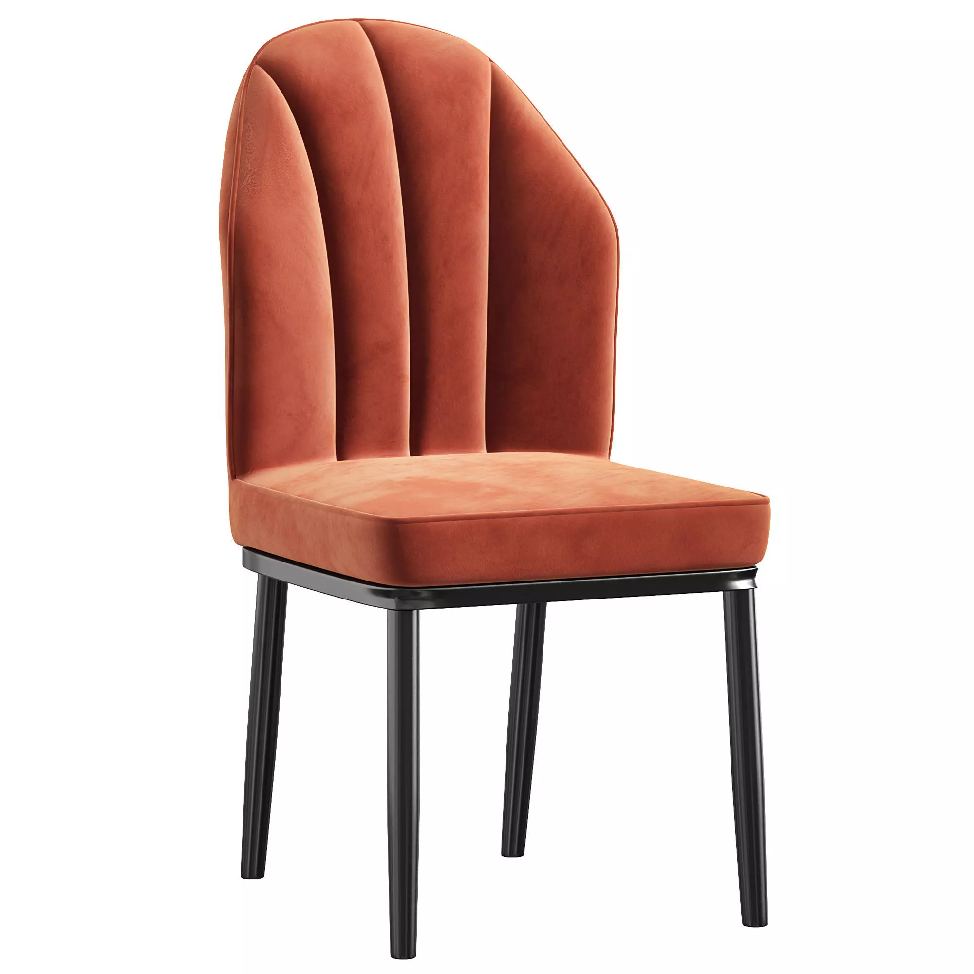 Orange Modern Dining Chair 3D model