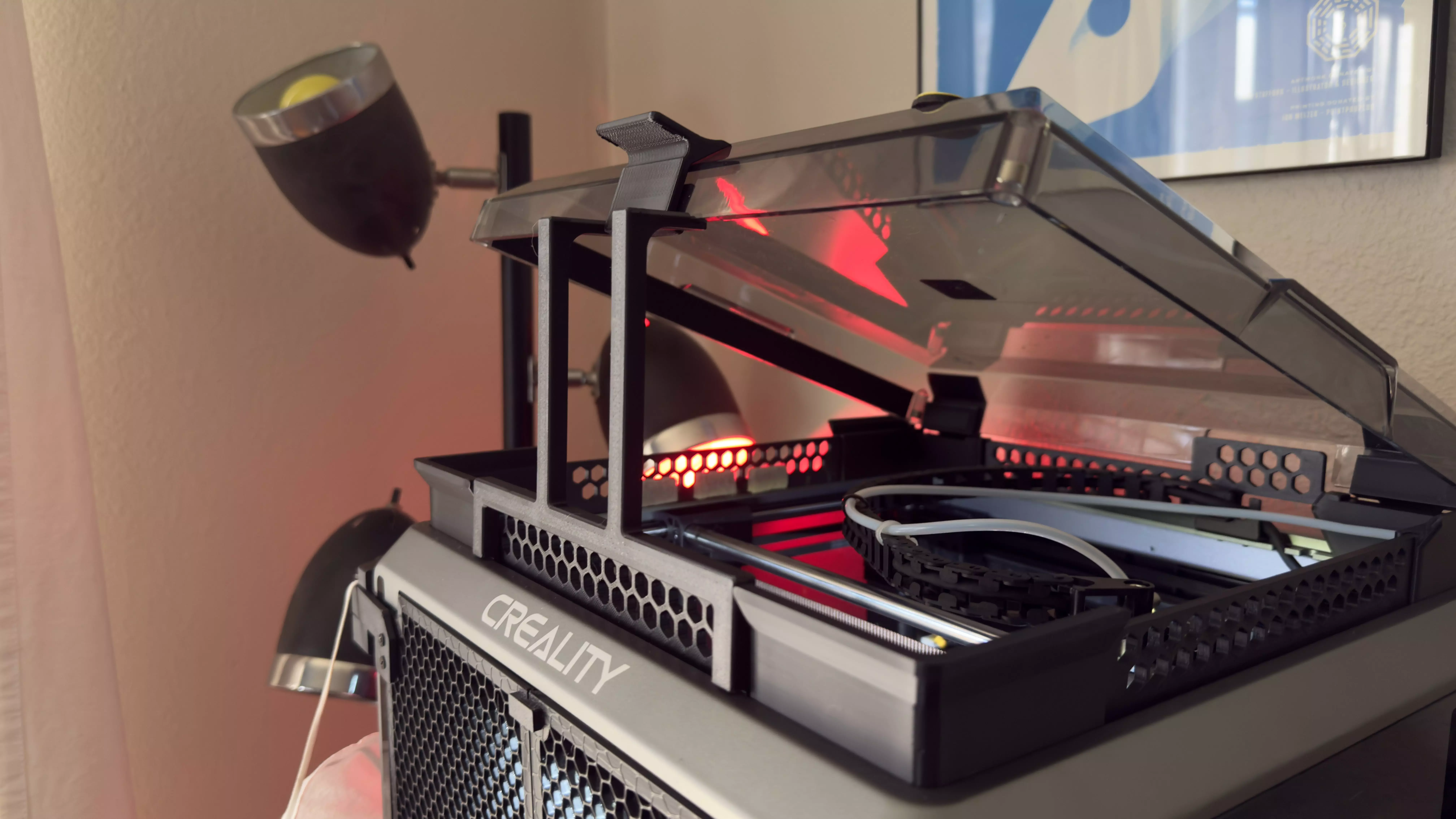 Creality K1 K1C K1SE 3D Printer Lid Prop 14cm Digital File 3D print model_1