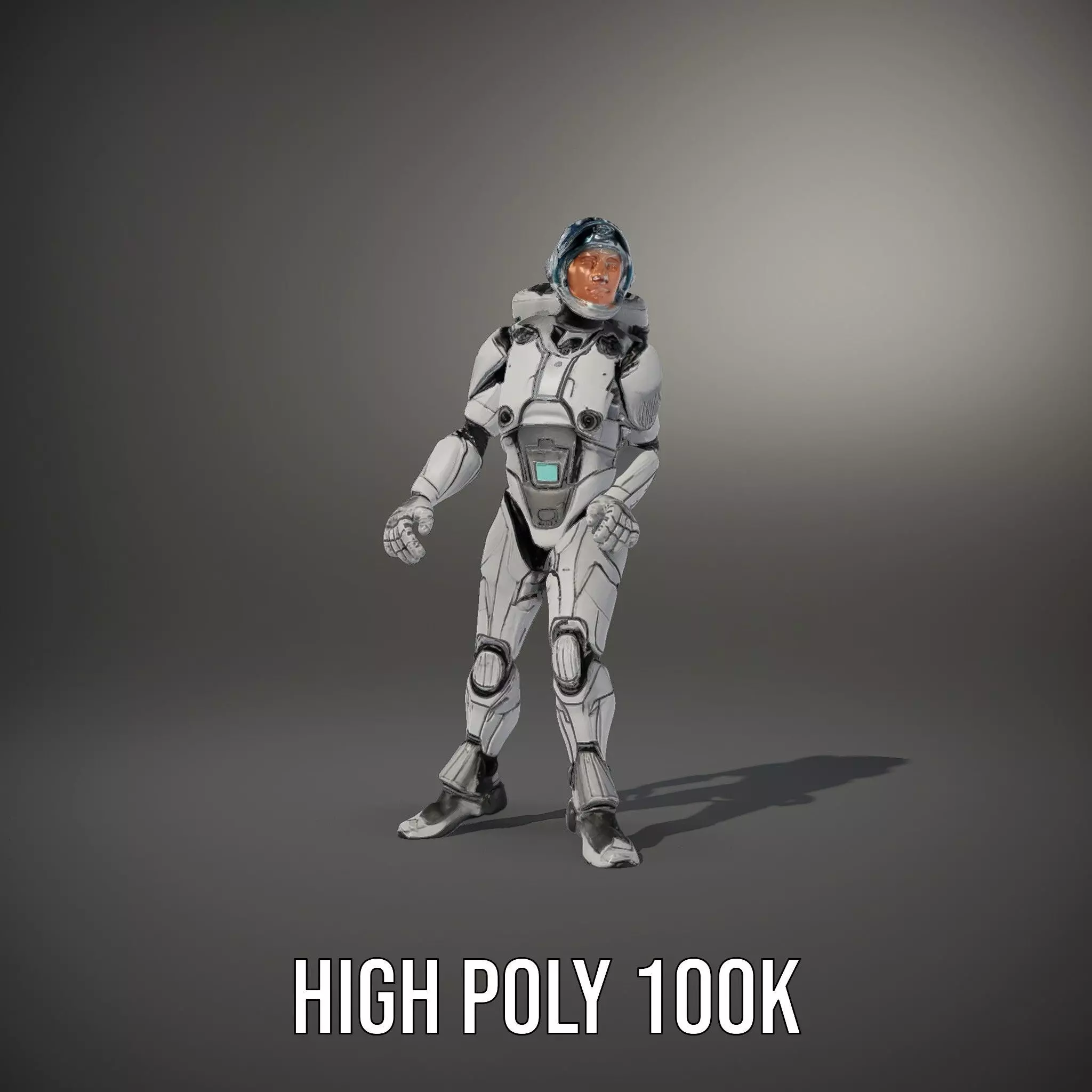 Silver Cybersuit model pack Low-poly 3D model_8