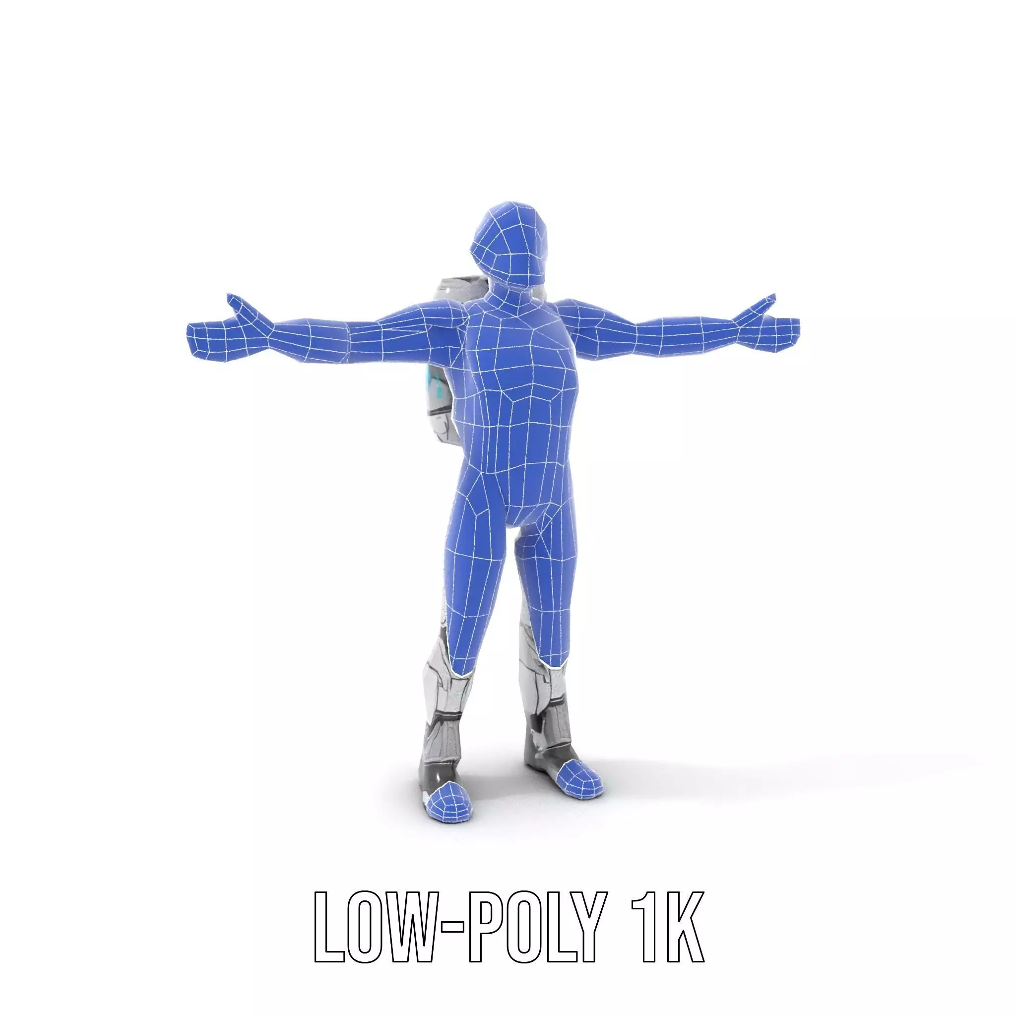 Silver Cybersuit model pack Low-poly 3D model_25
