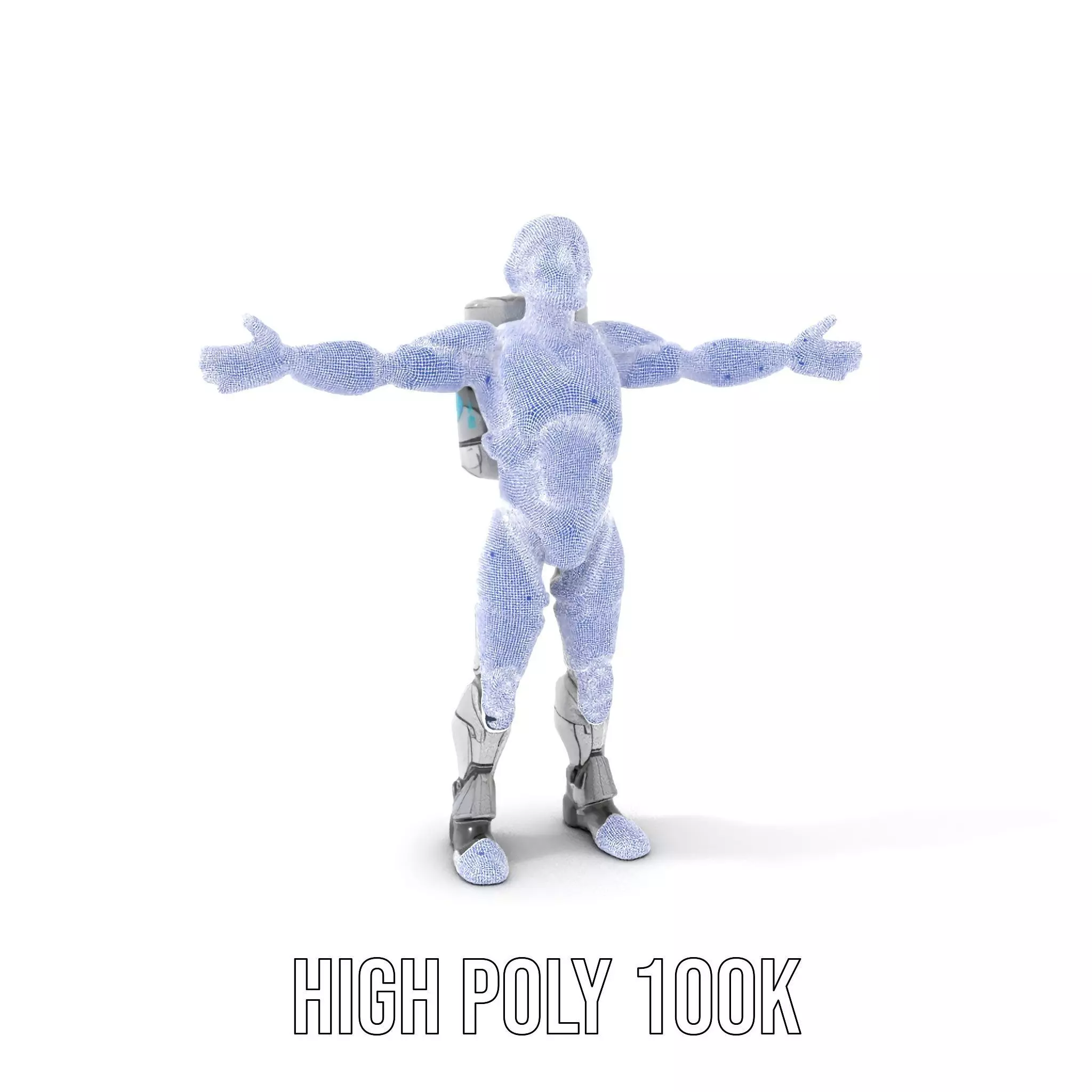 Silver Cybersuit model pack Low-poly 3D model_4
