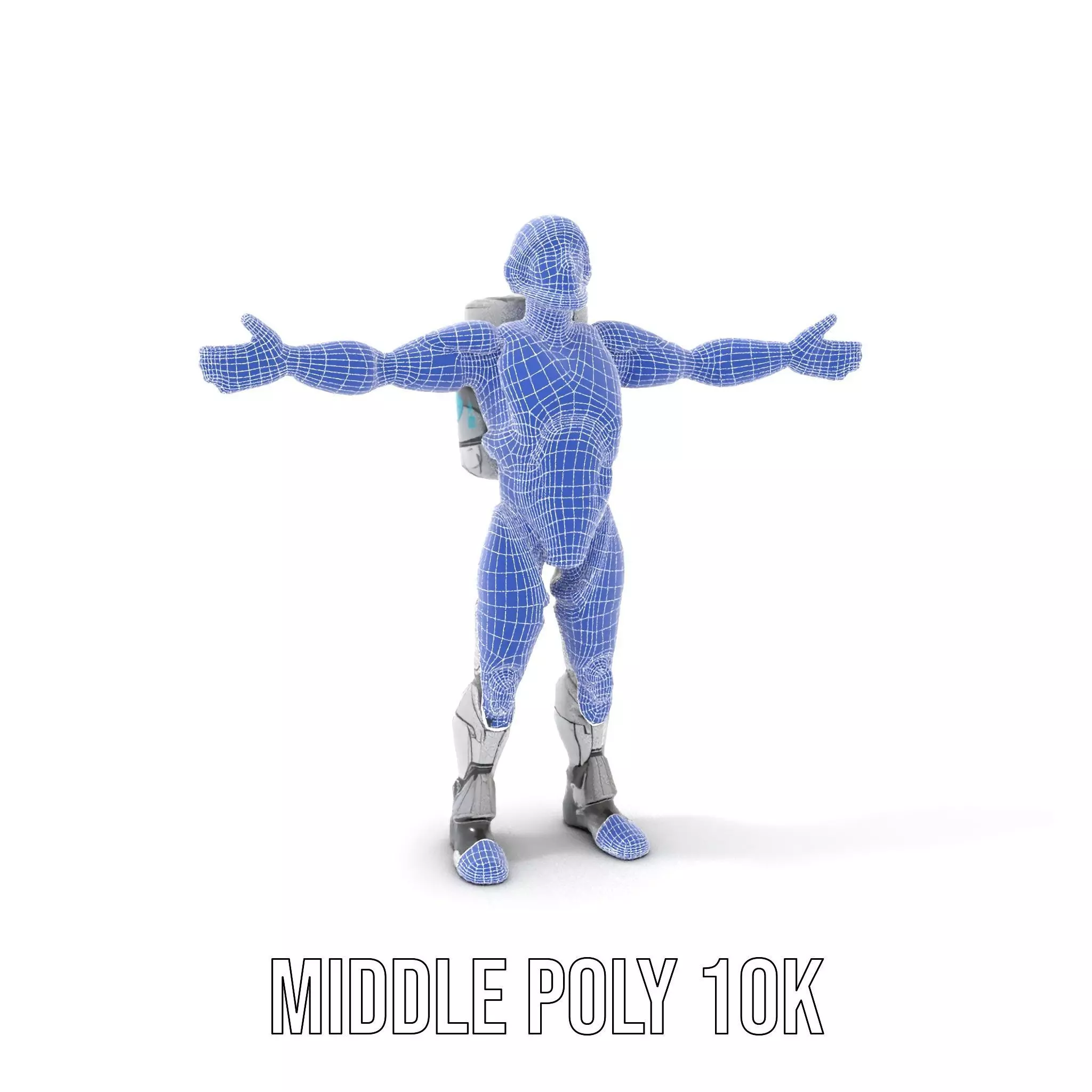 Silver Cybersuit model pack Low-poly 3D model_13
