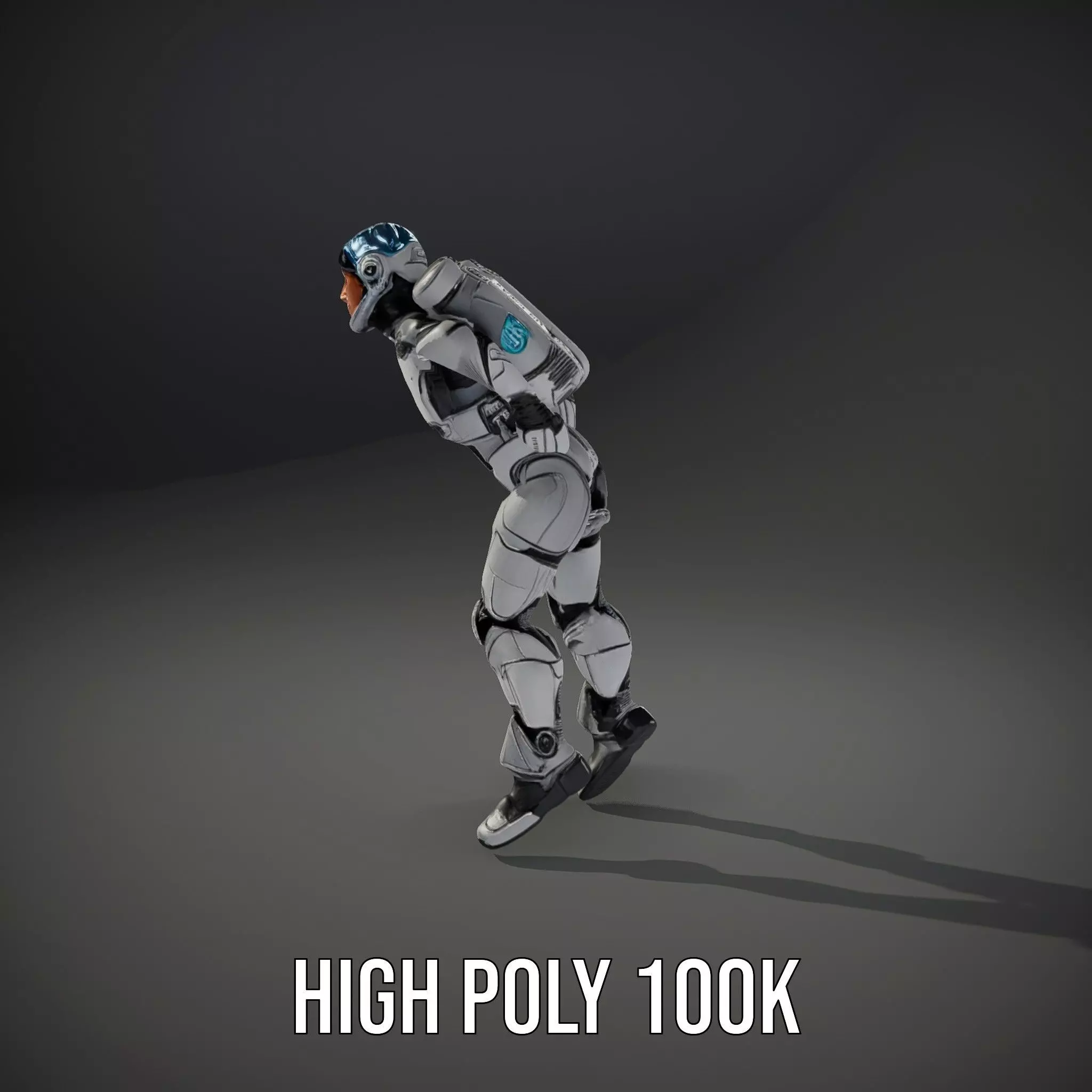 Silver Cybersuit model pack Low-poly 3D model_10