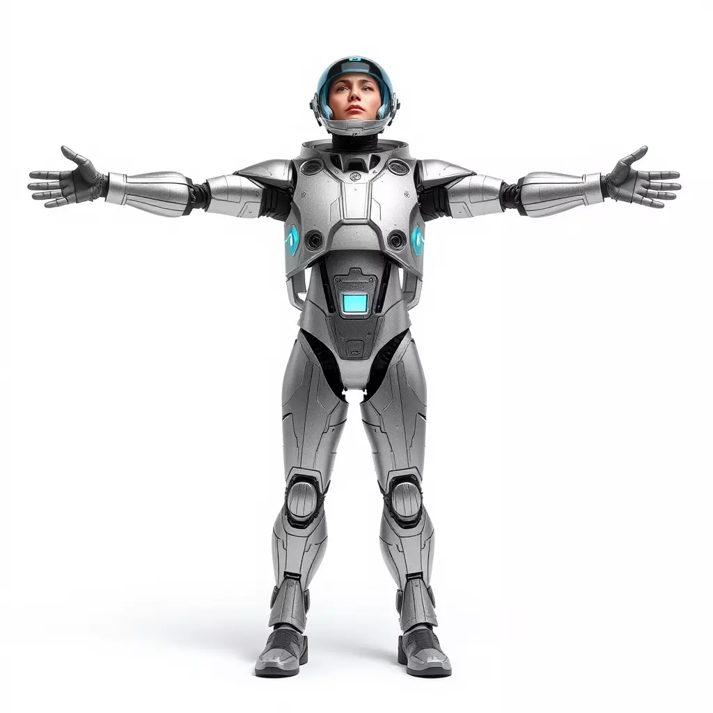 Silver Cybersuit model pack Low-poly 3D model_2