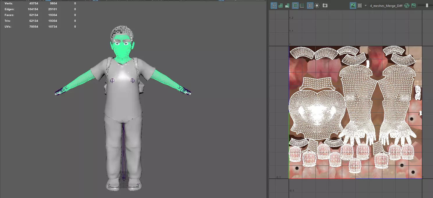 AAA 3D REALISTIC HUMAN CHARACTER - AFRICAN LITTLE BOY CHILD 02 Low-poly 3D model_15