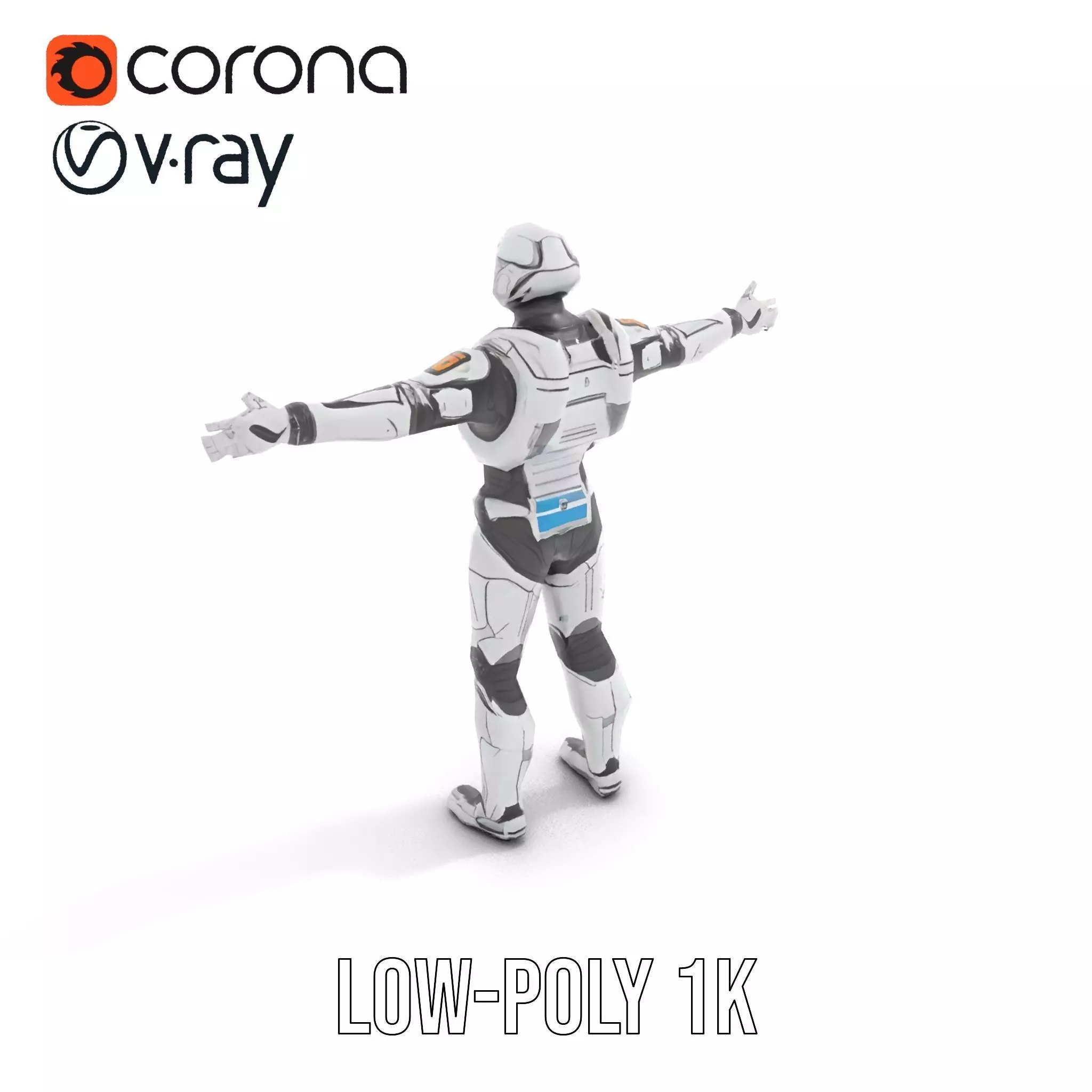 Advanced Android Armor model pack Low-poly 3D model_12