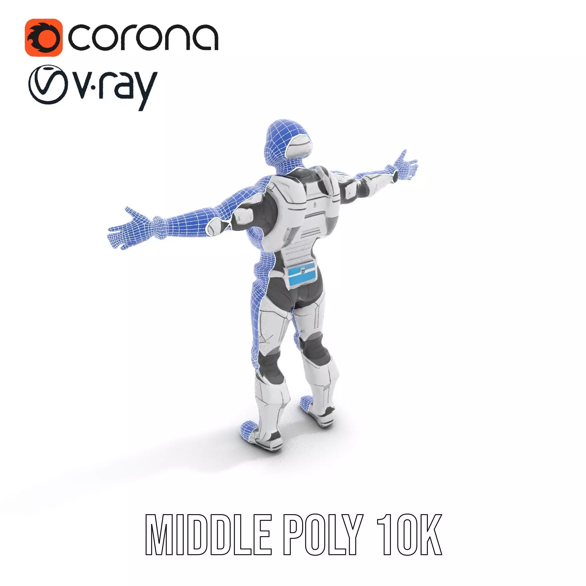Advanced Android Armor model pack Low-poly 3D model_13