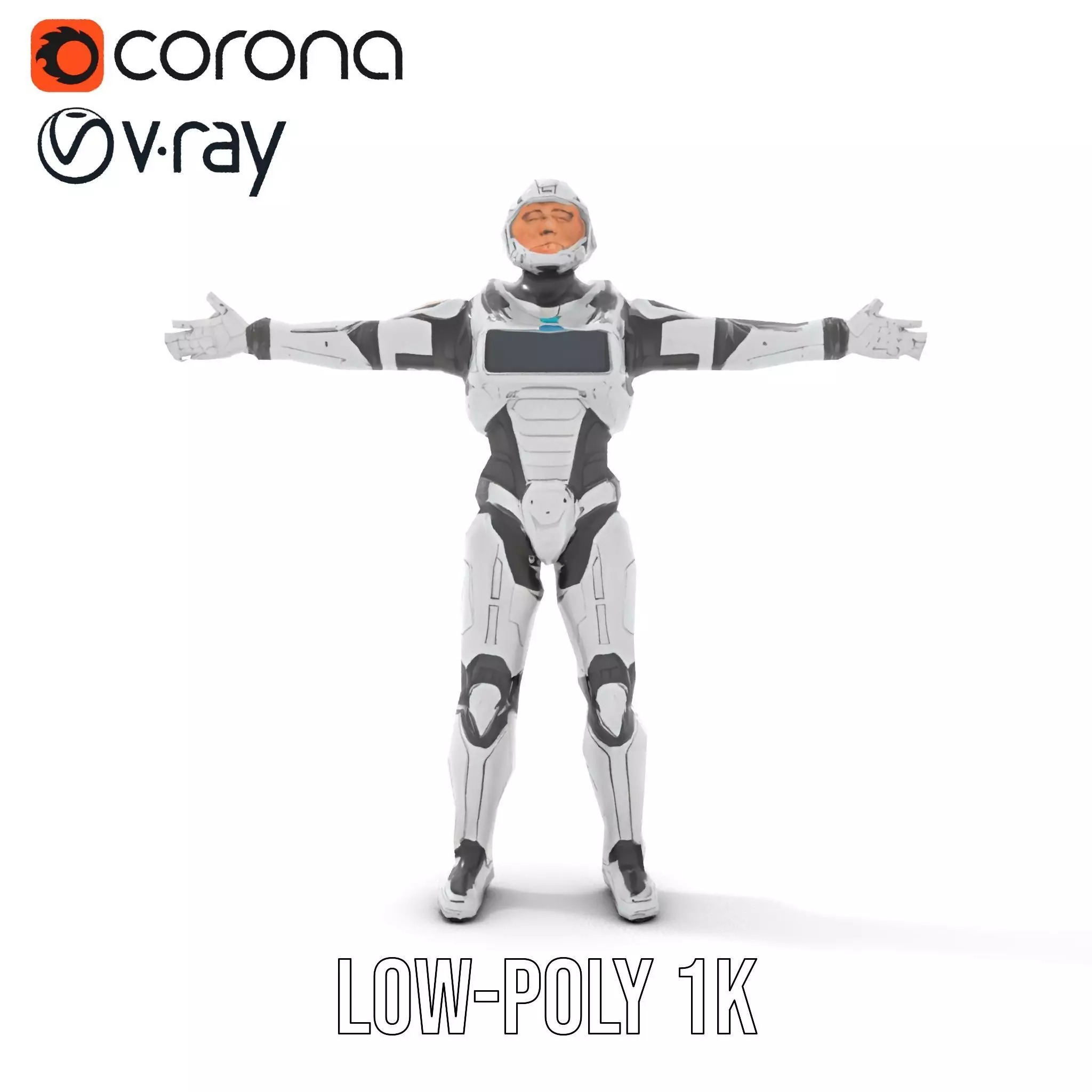 Advanced Android Armor model pack Low-poly 3D model_20