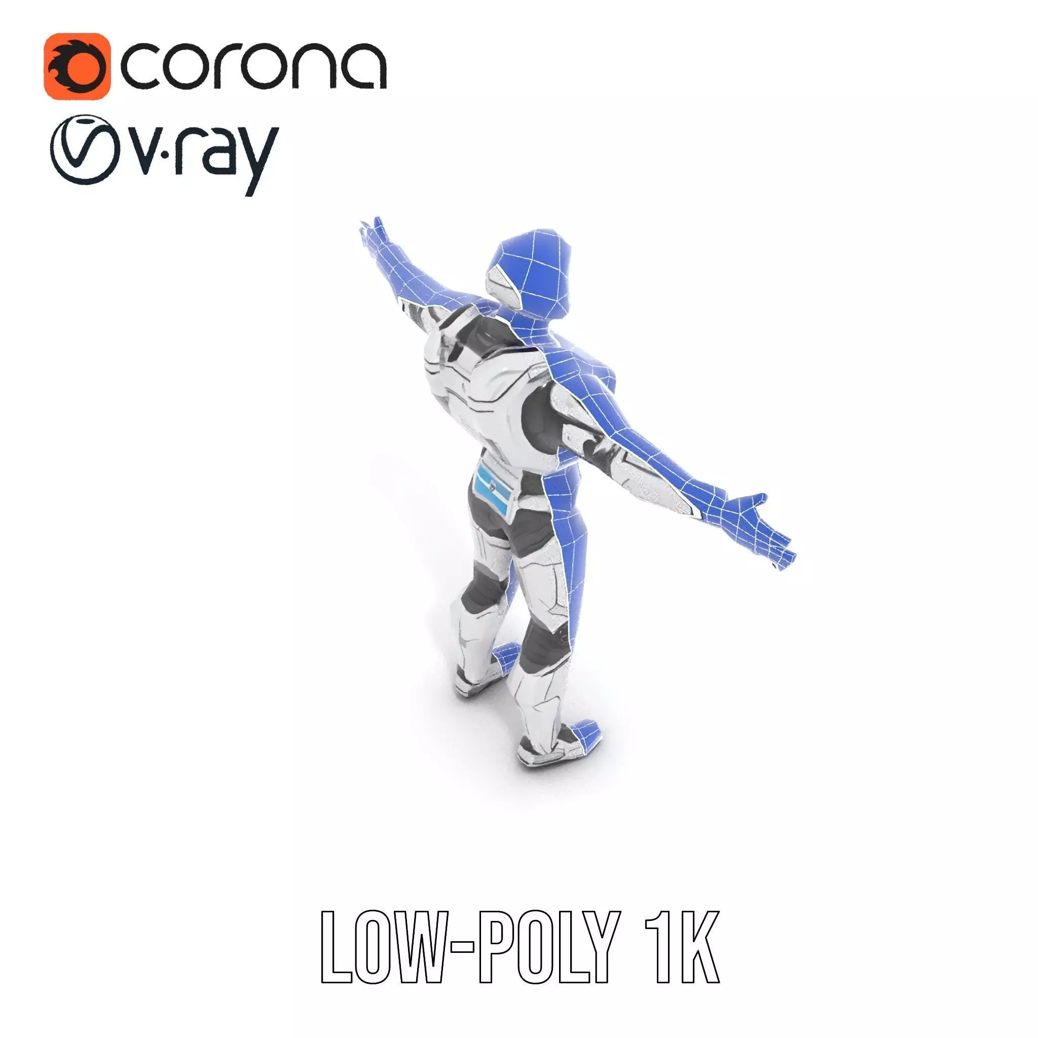 Advanced Android Armor model pack Low-poly 3D model_17