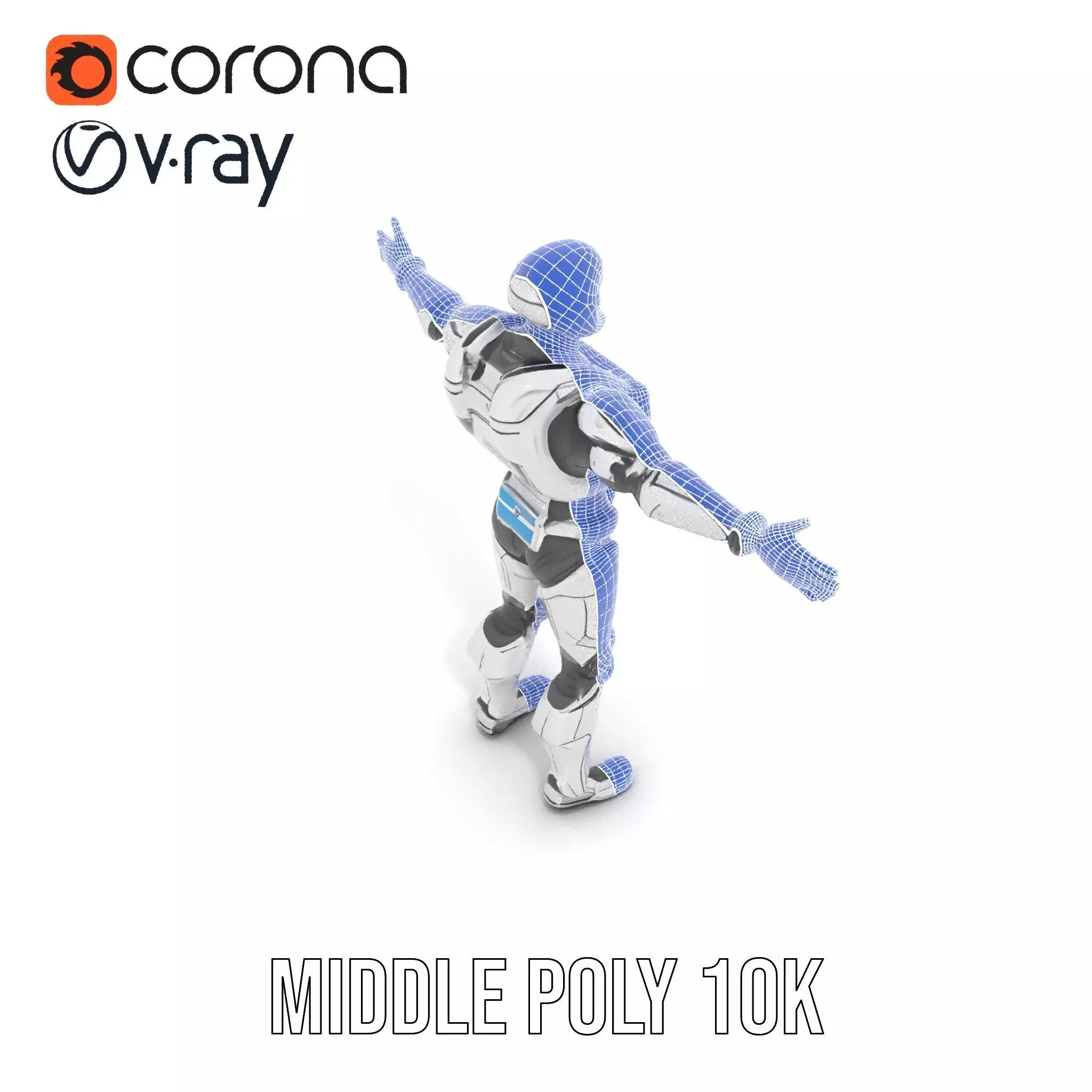 Advanced Android Armor model pack Low-poly 3D model_27