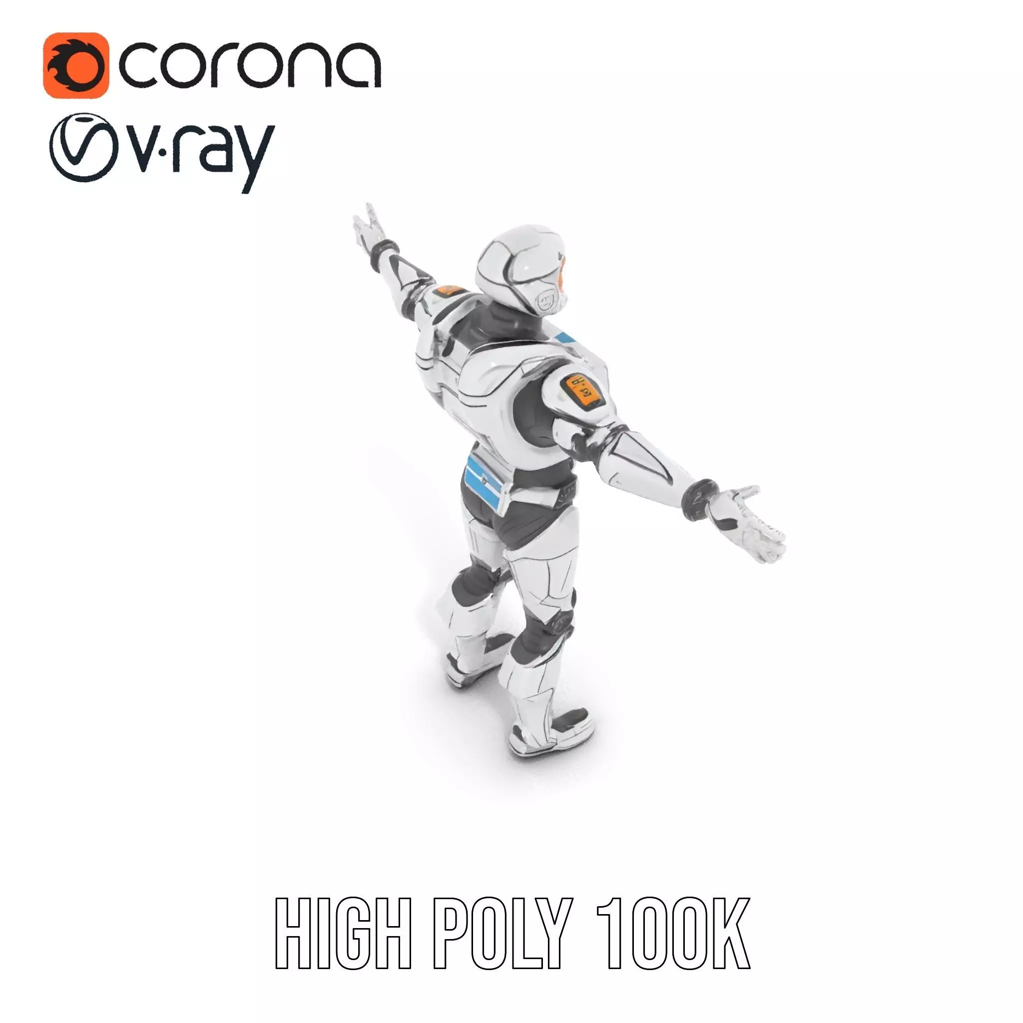 Advanced Android Armor model pack Low-poly 3D model_18