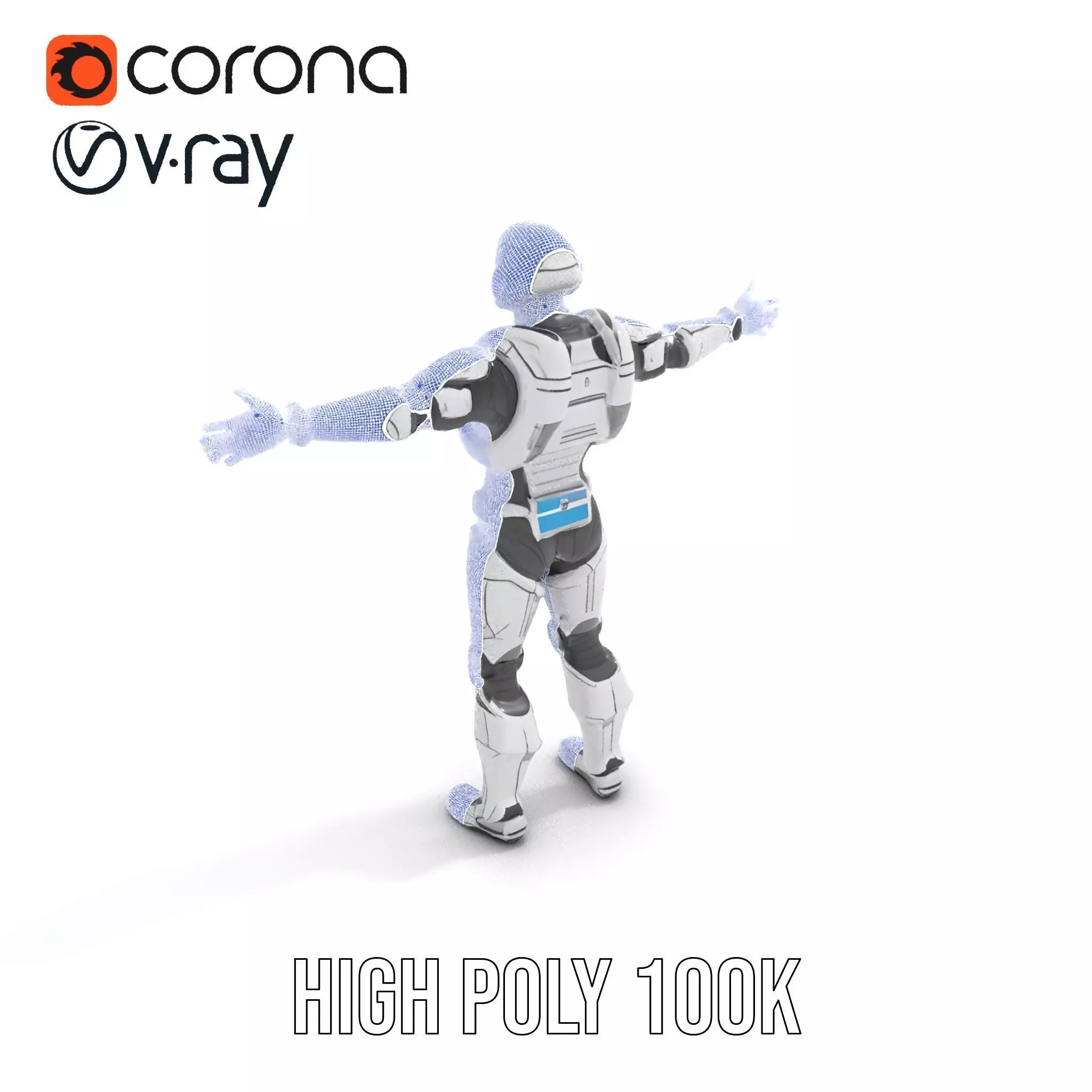 Advanced Android Armor model pack Low-poly 3D model_29