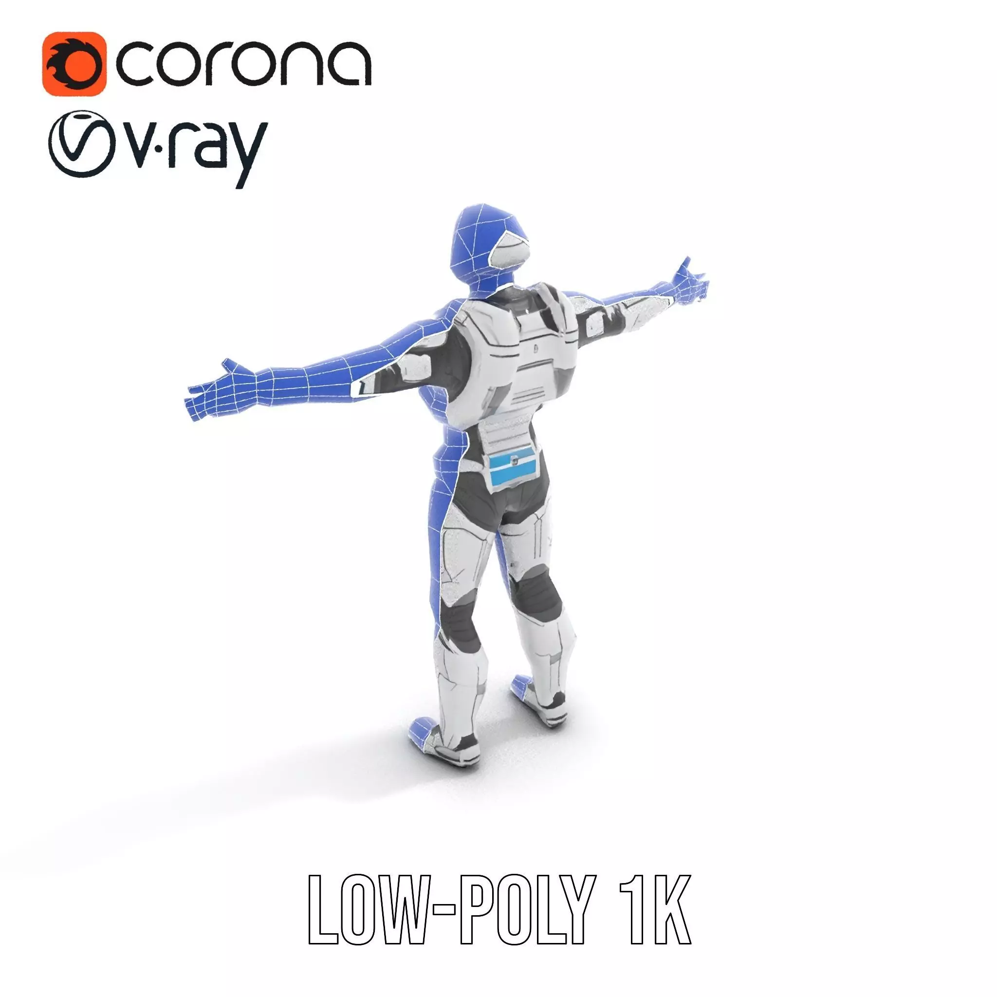 Advanced Android Armor model pack Low-poly 3D model_31