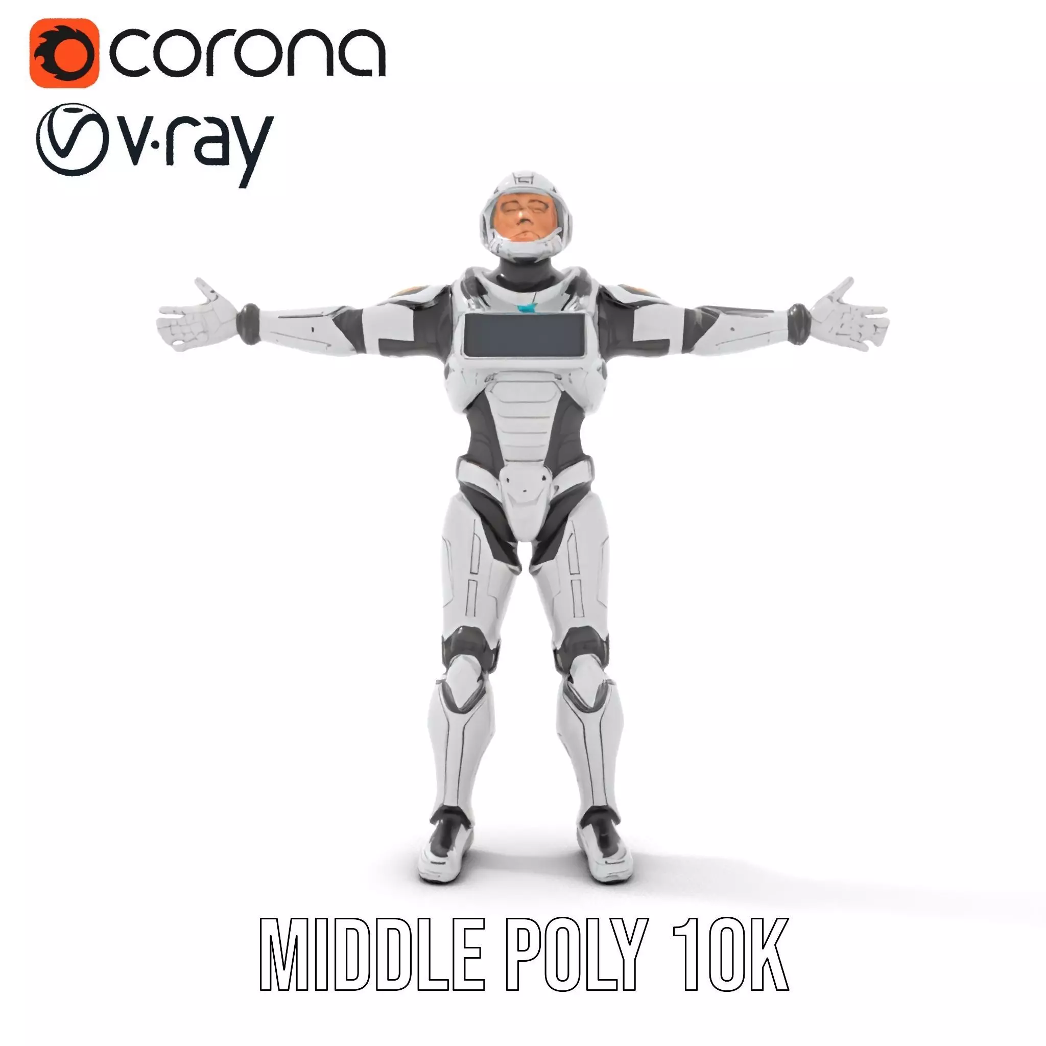 Advanced Android Armor model pack Low-poly 3D model_25