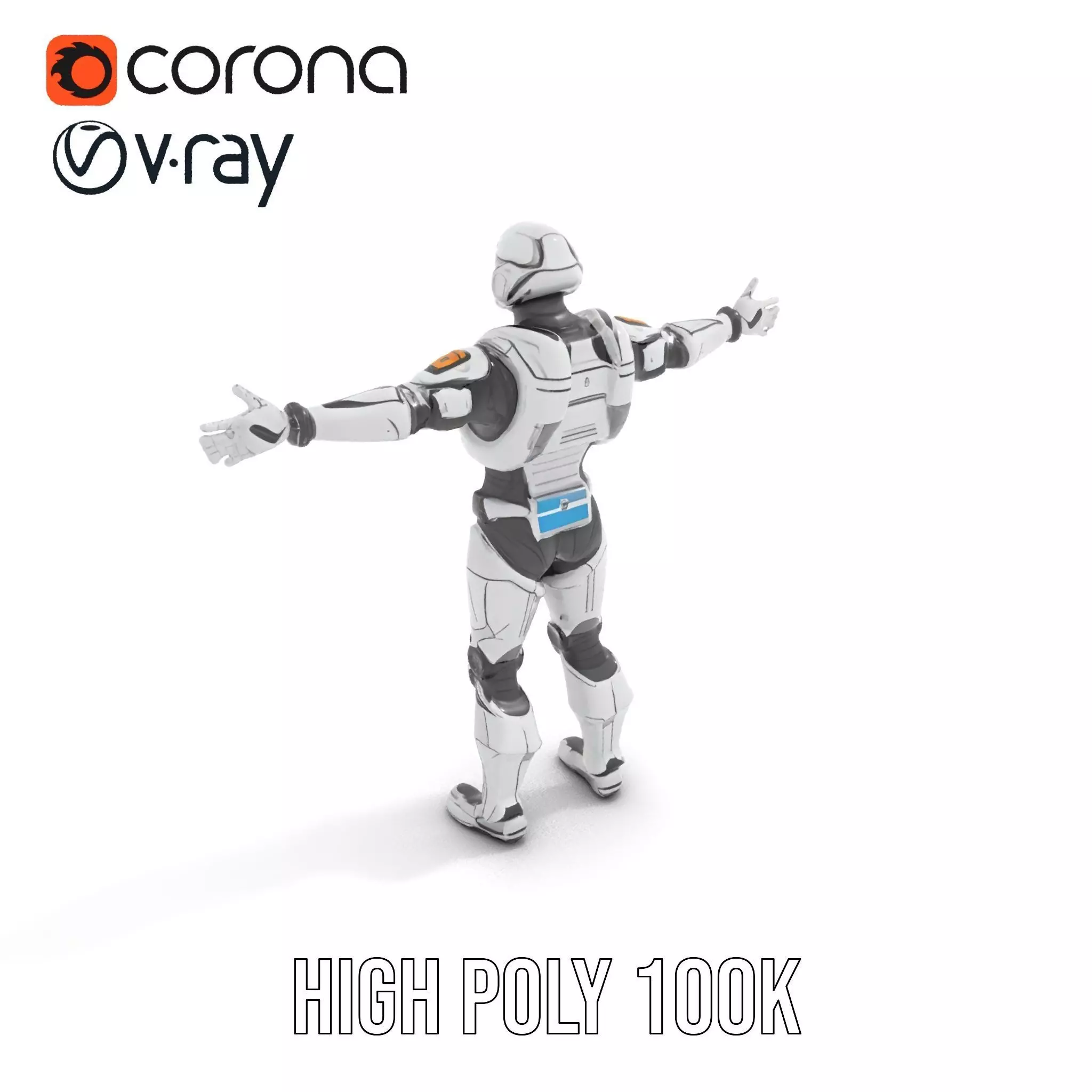 Advanced Android Armor model pack Low-poly 3D model_24