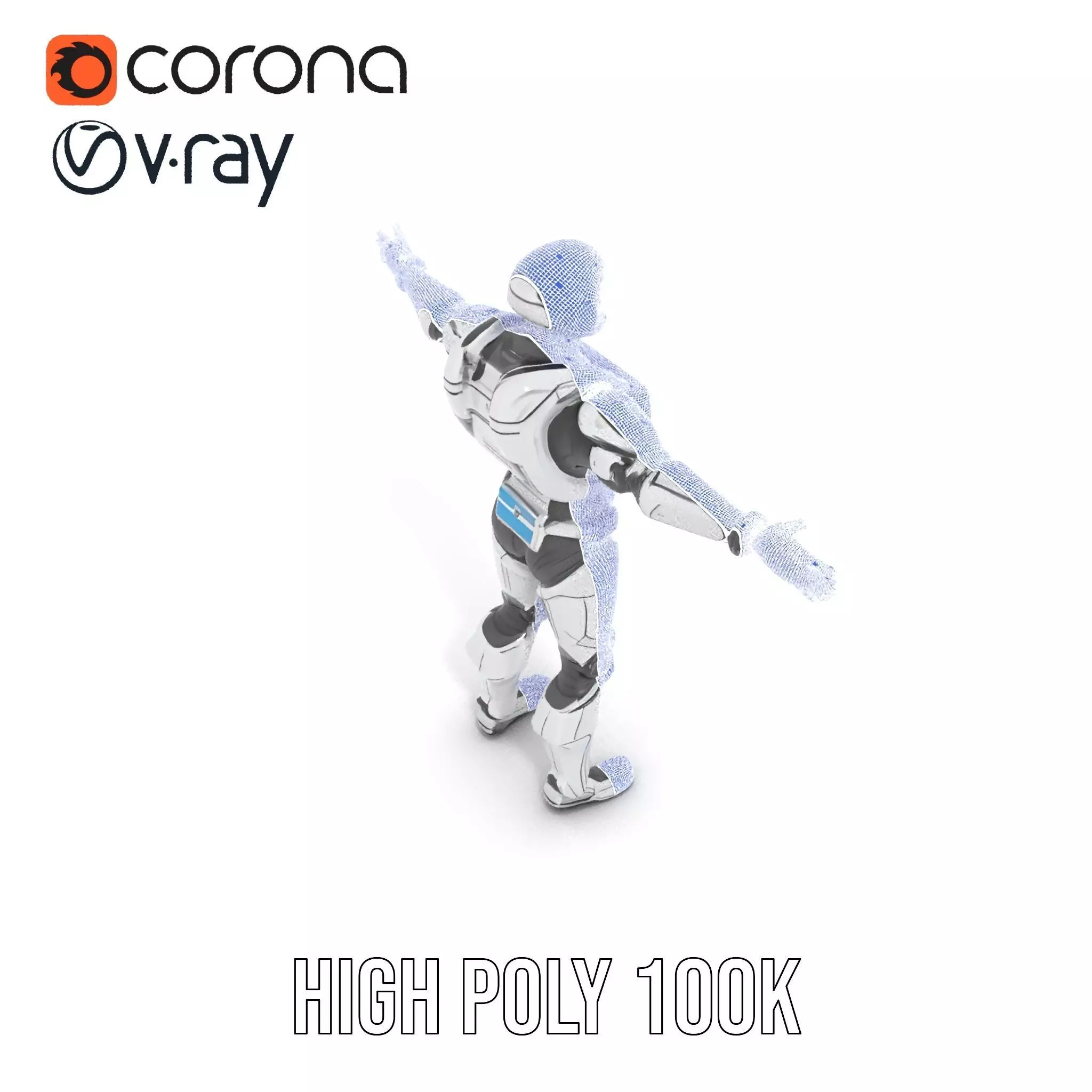 Advanced Android Armor model pack Low-poly 3D model_32